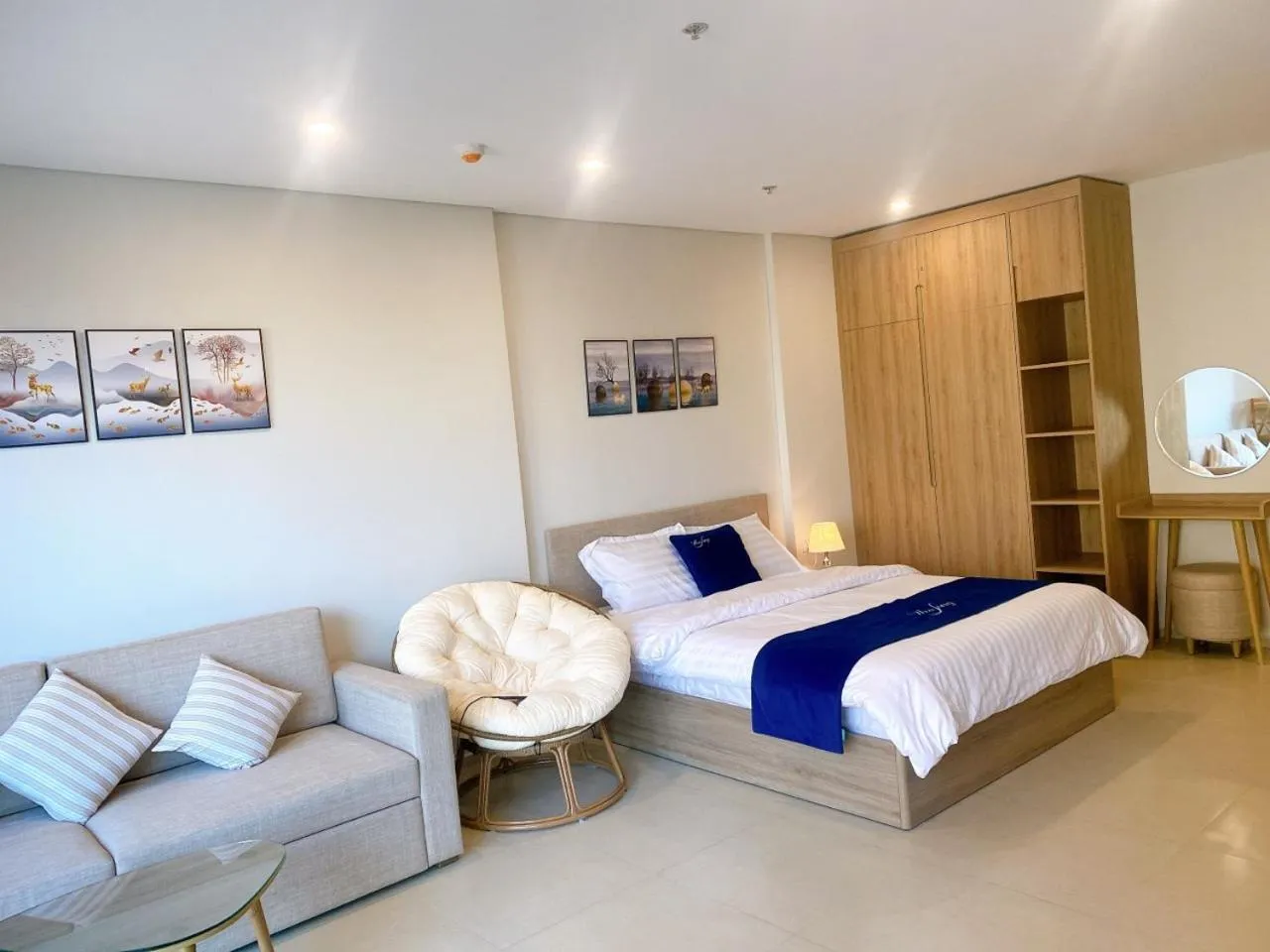 Bed in THE SÓNG CONDOTEL APARTMENT VŨNG TÀU