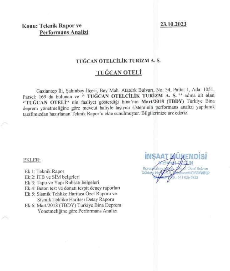 Property building in Tugcan Hotel