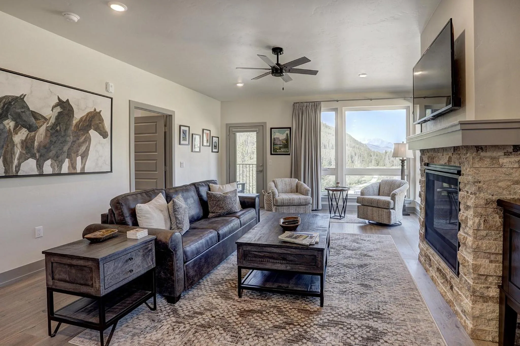 Living room in Clearwater Lofts by Vail Resorts