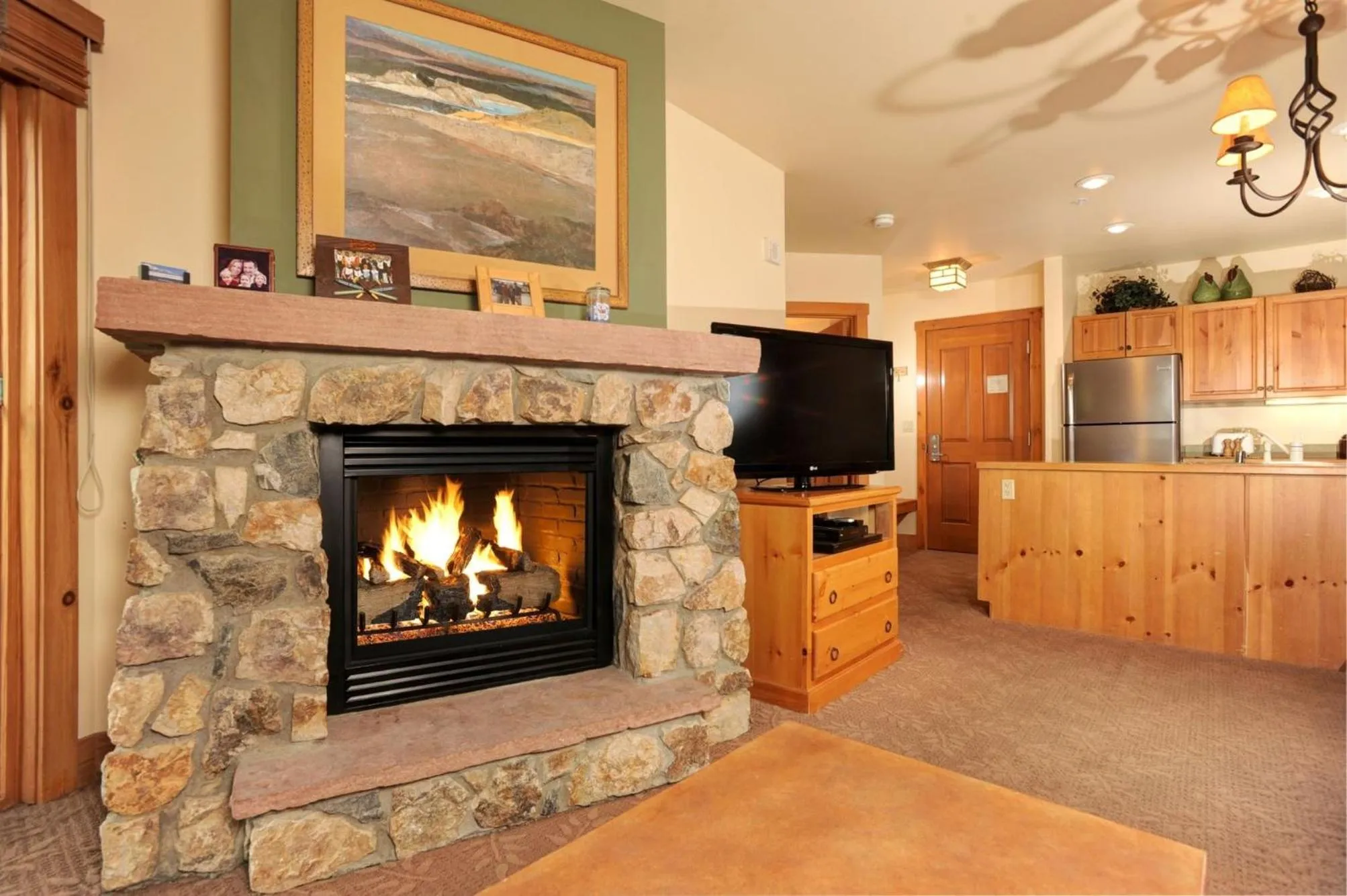 Living room in Expedition Station Condos by Vail Resorts