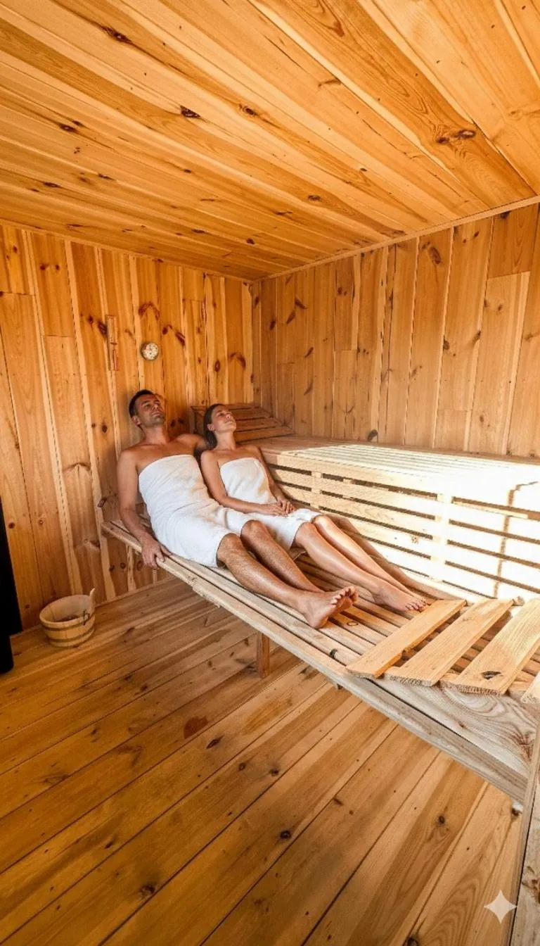 Sauna in Le Domaine de Bra