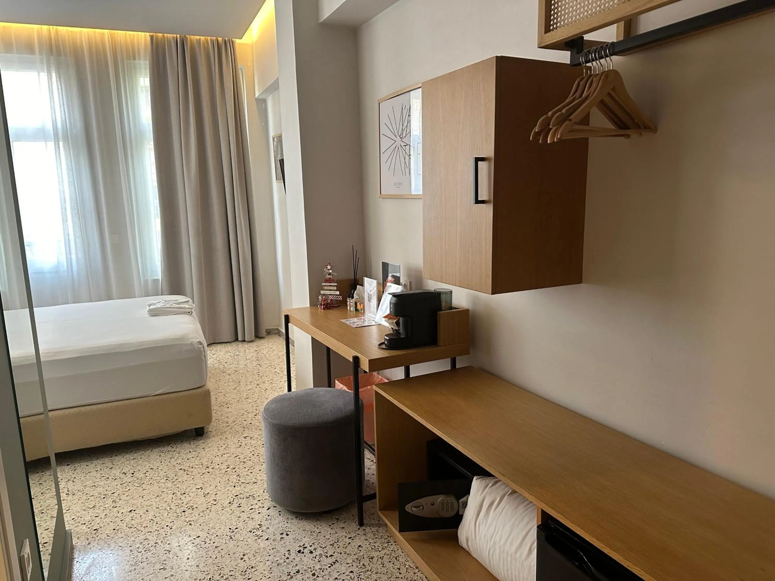 minibar, Bed in Belle Athenes - Luxury Rooms at Monastiraki Railway Station