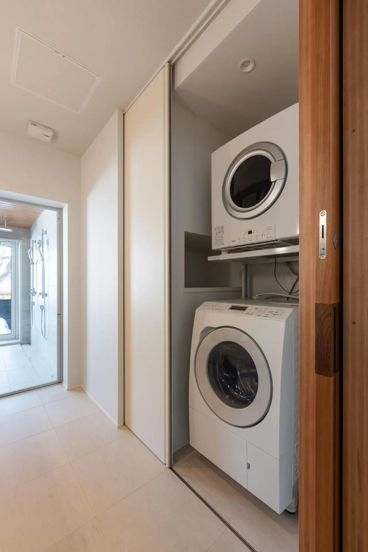 laundry in Silver Maple Chalet by Hakuba White Fox Company