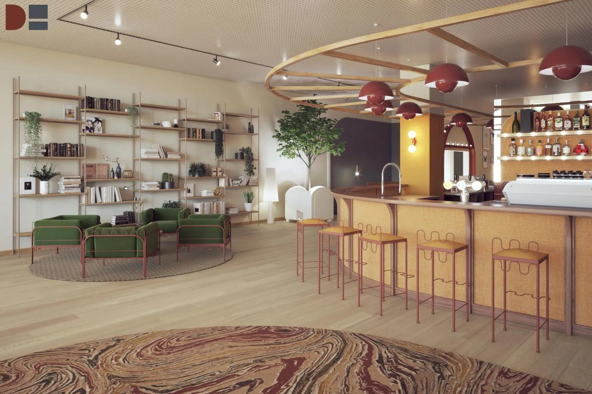 Lounge or bar in B&B HOTEL Geneva Airport