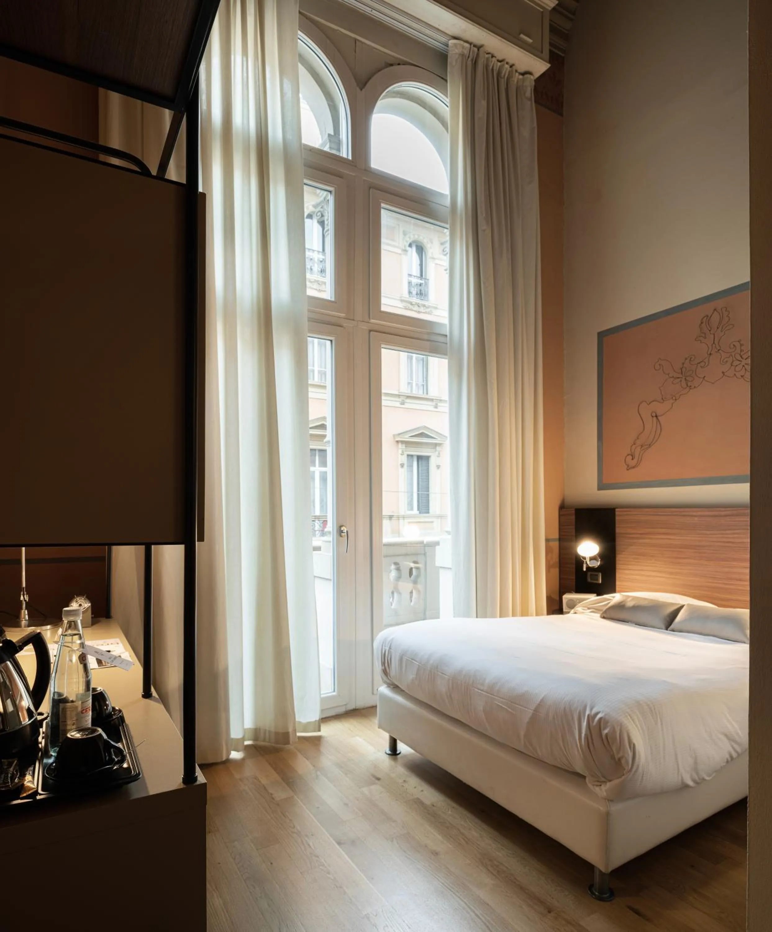 Bedroom, Bed in I Portici Hotel Bologna