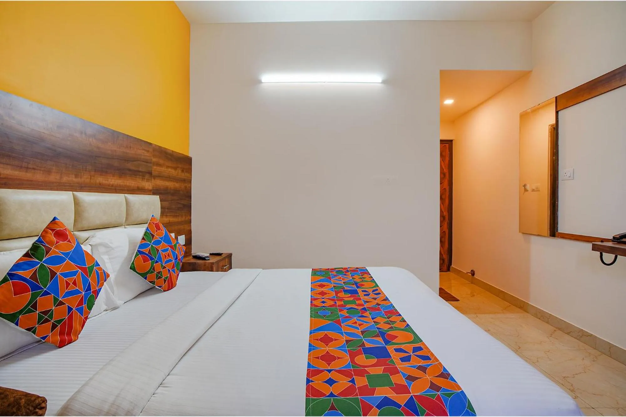 Photo of the whole room, Bed in FabHotel Greenwood Xpress Inn - Nr Manipal Hospital