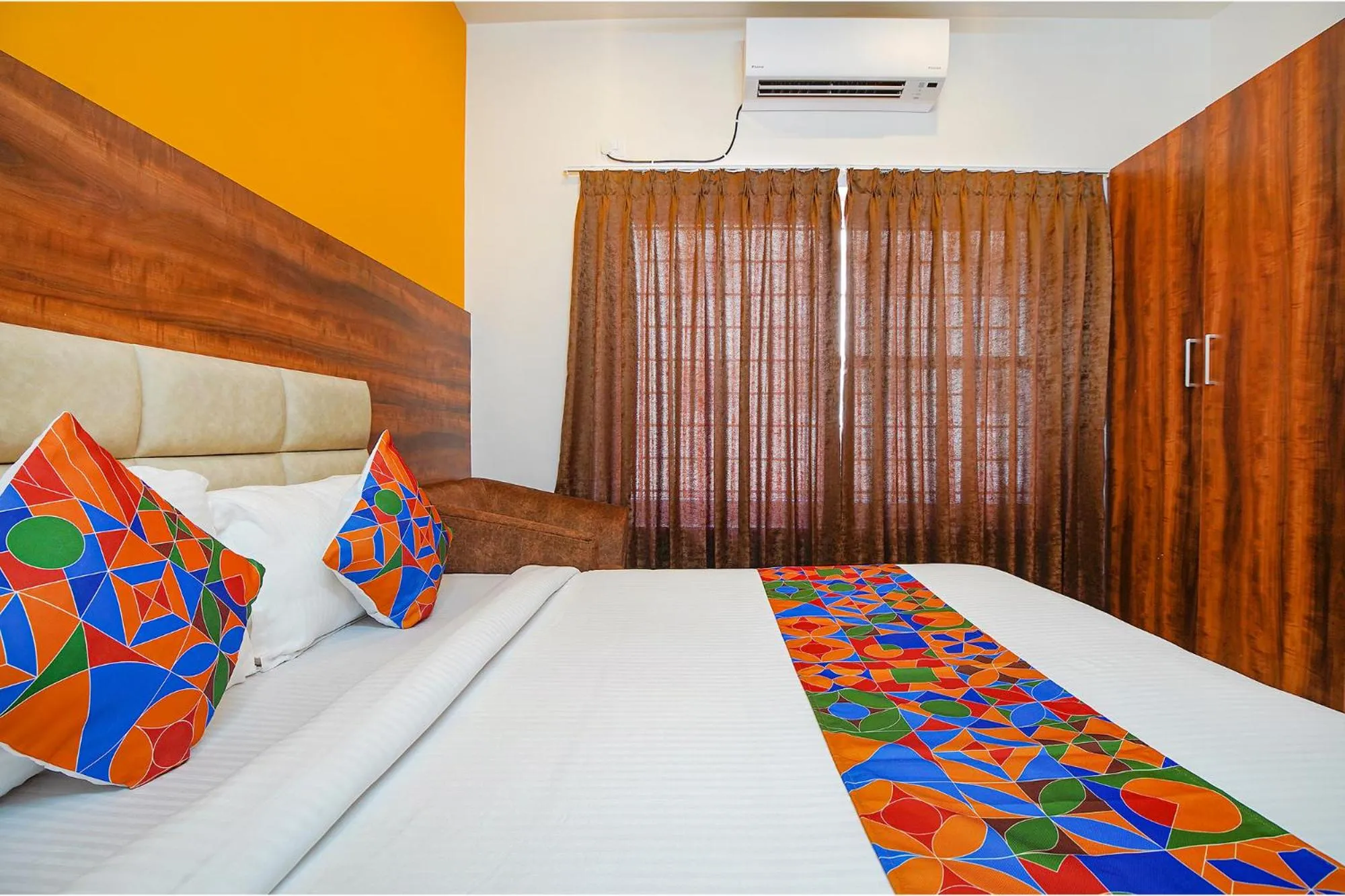 Photo of the whole room, Bed in FabHotel Greenwood Xpress Inn - Nr Manipal Hospital