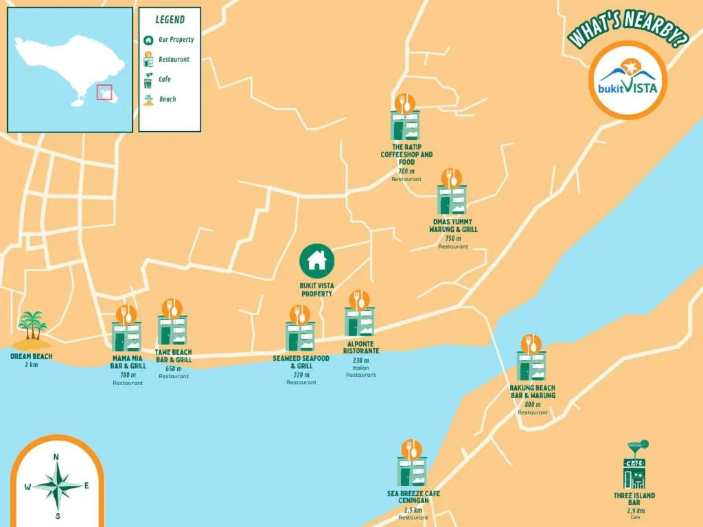 Text overlay in Bong Hostel Nusa Lembongan by Bukit Vista