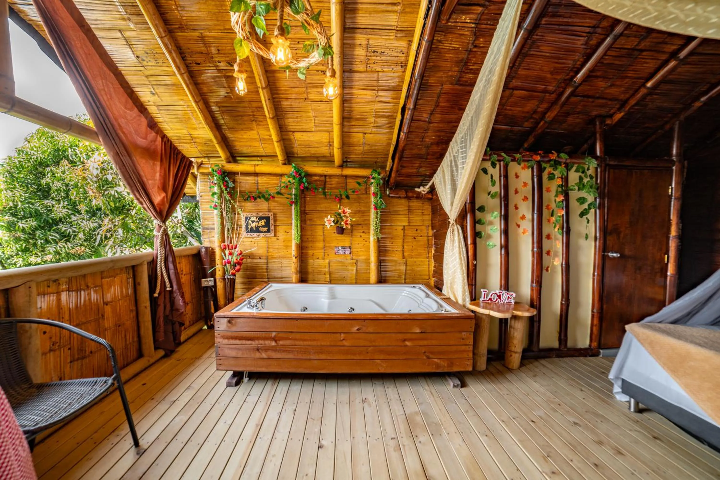 Bath, Bed in Glamping Mirador Santa Fe-Sopetran