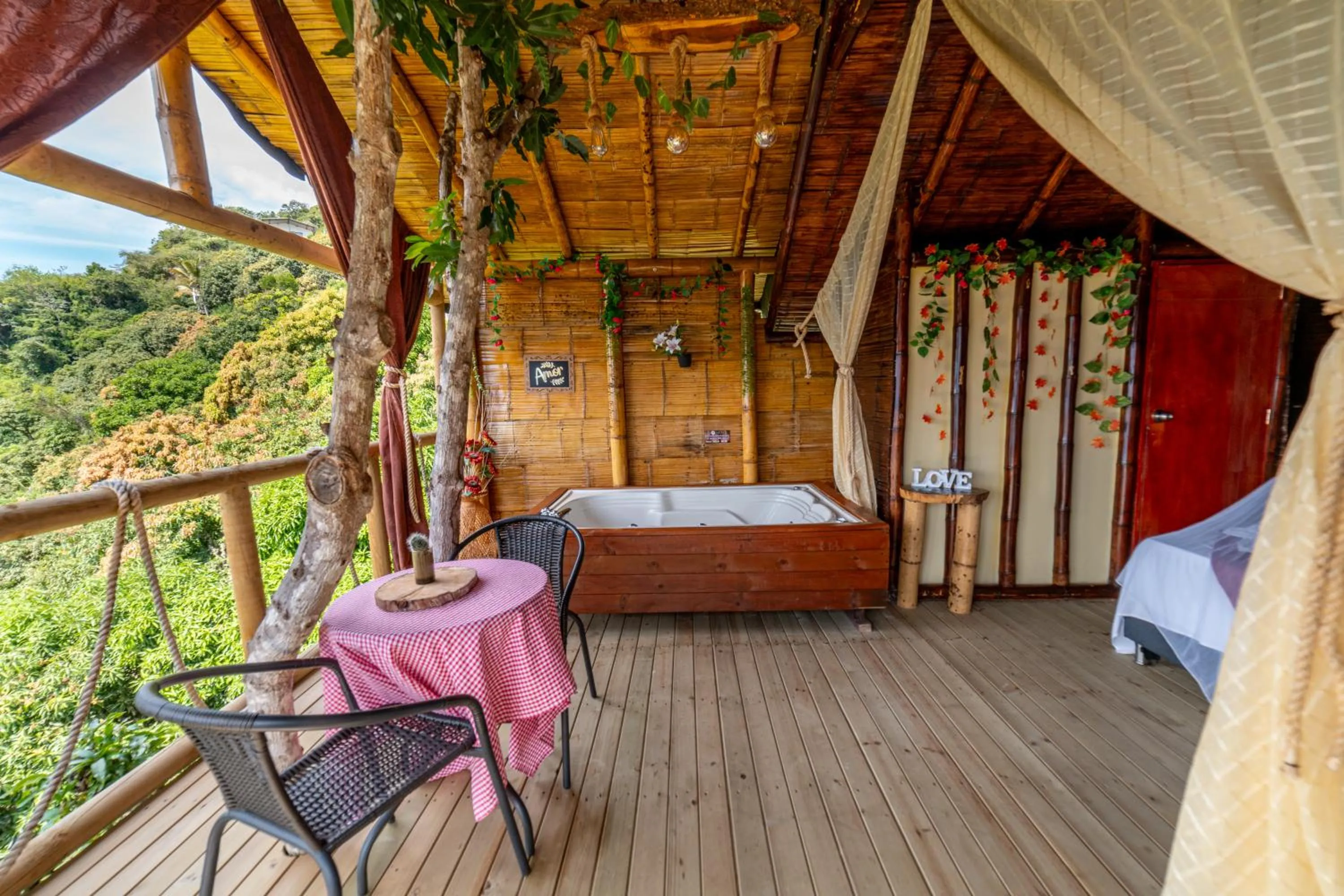 Natural landscape, Bed in Glamping Mirador Santa Fe-Sopetran