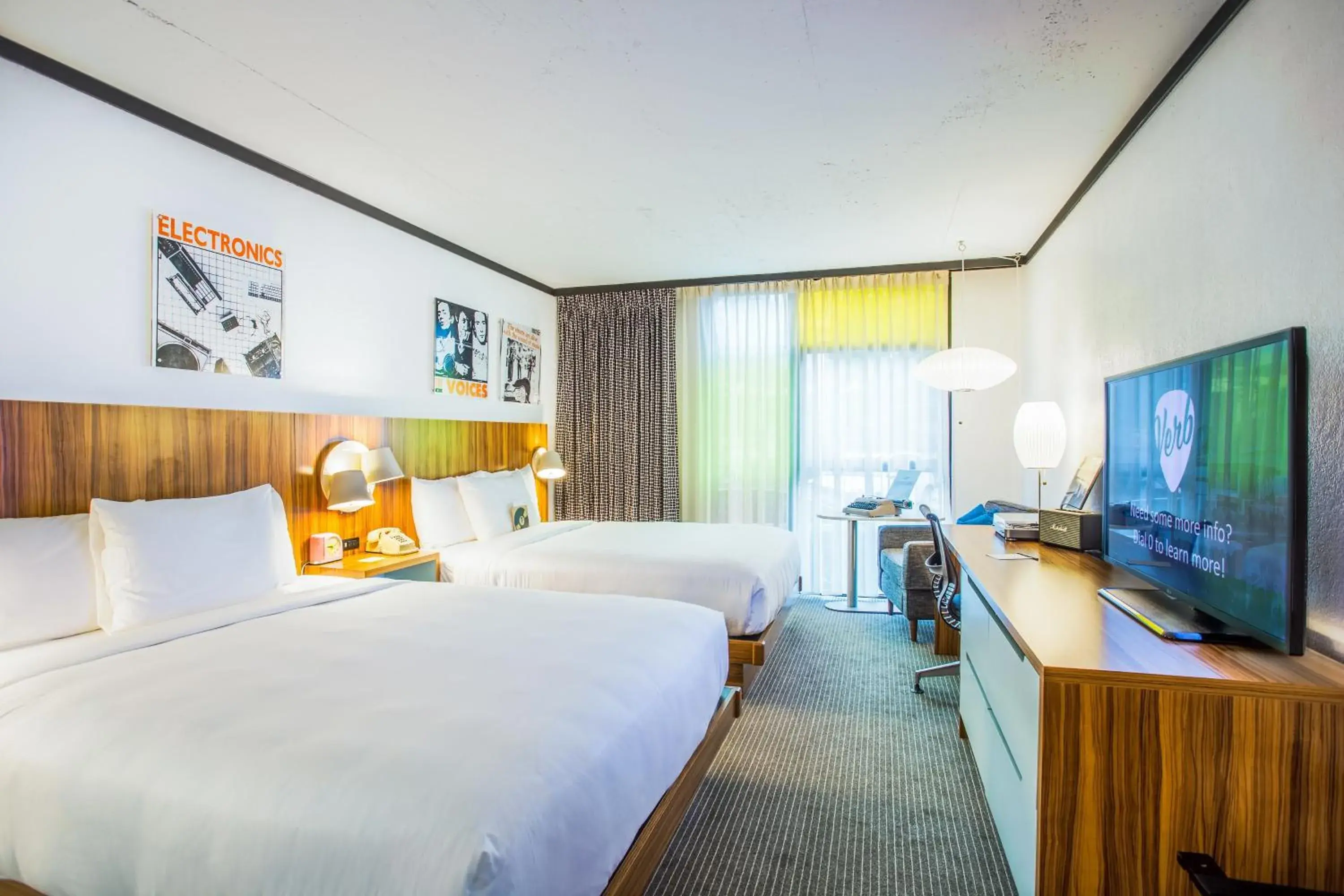 Queen Room with Two Queen Beds in The Verb Hotel Queen Room with Two Queen Beds in The Verb Hotel