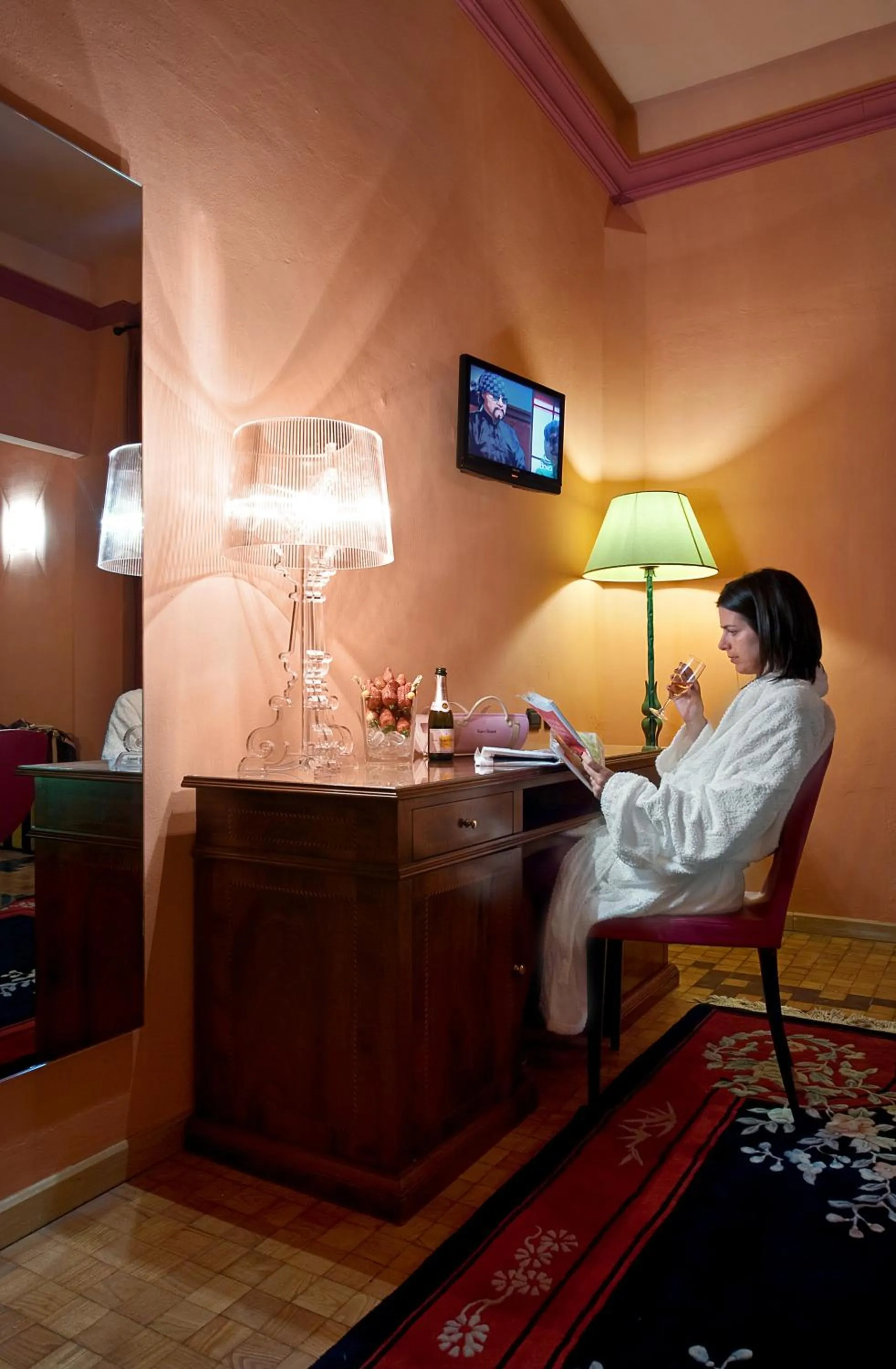 Seating area in Grand Hotel Nizza Et Suisse
