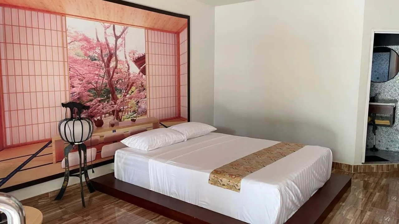 Bed in WHITE SAND ARK RESORT