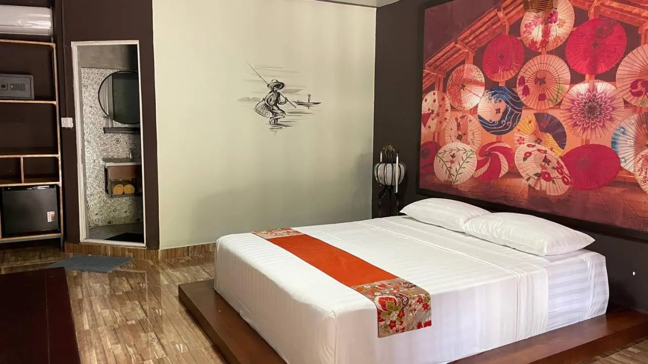 Bed in WHITE SAND ARK RESORT