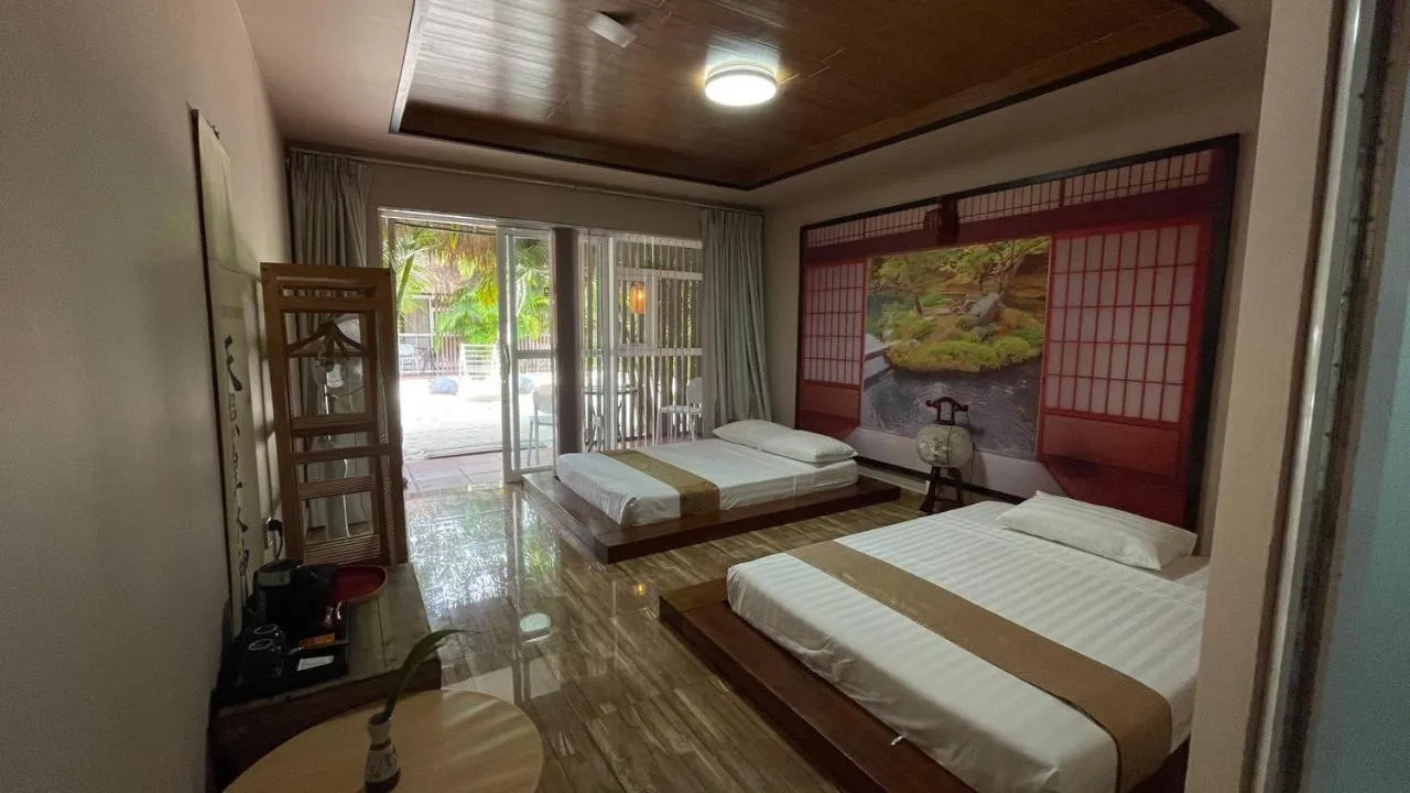 Bed in WHITE SAND ARK RESORT