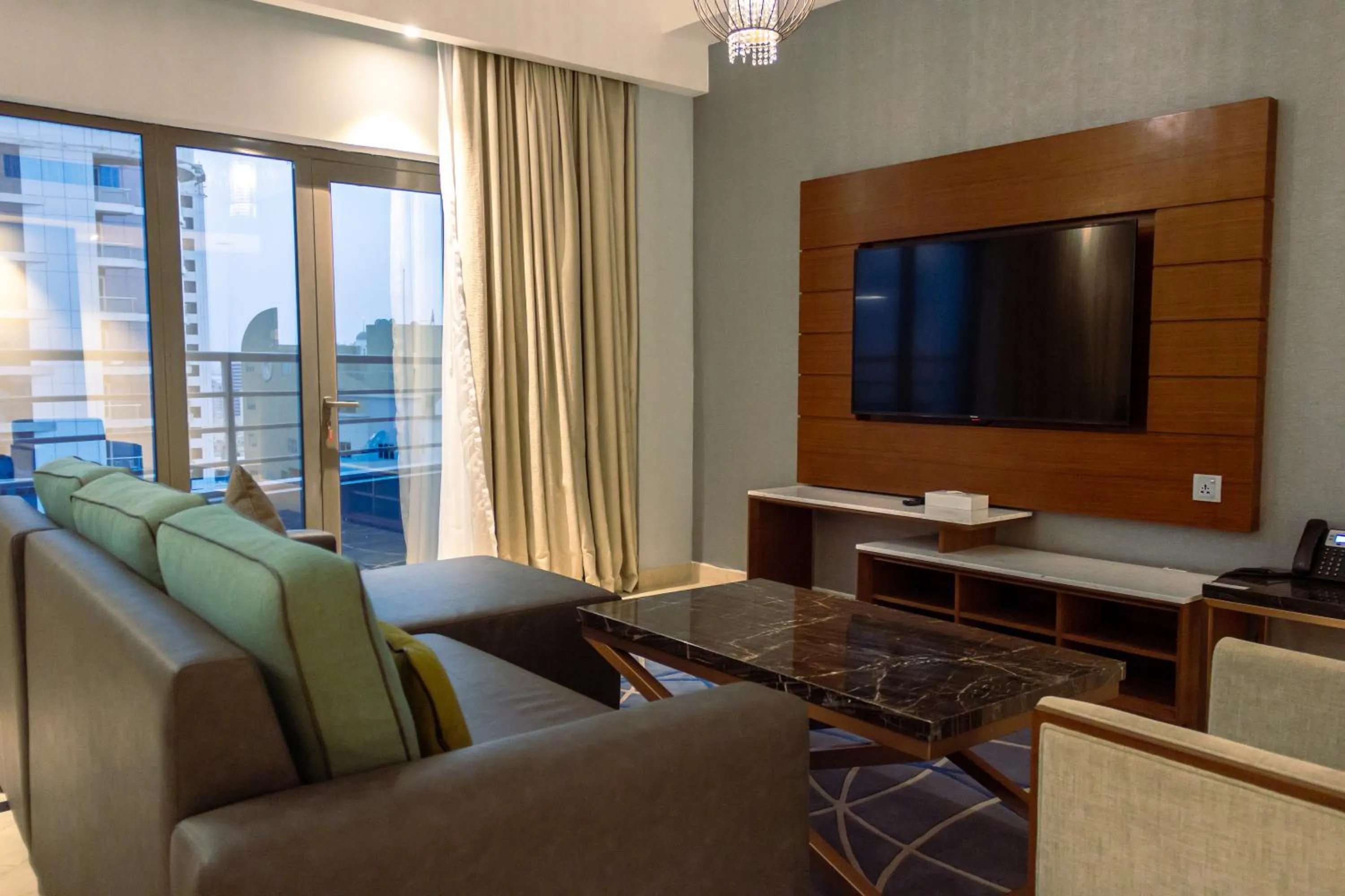 Seating area in The Seven Hotel