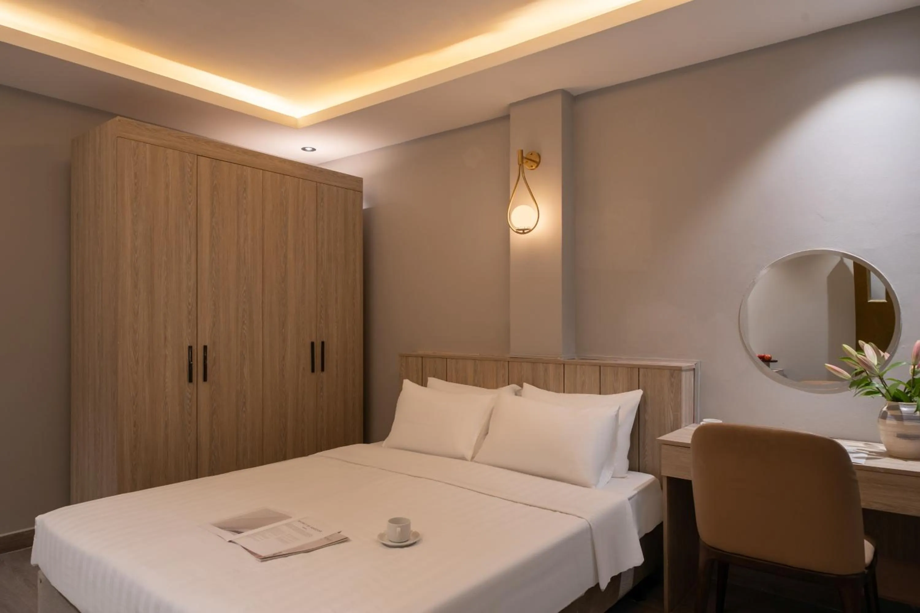 Bed in The Cozy Inn Hotel Ho Chi Minh