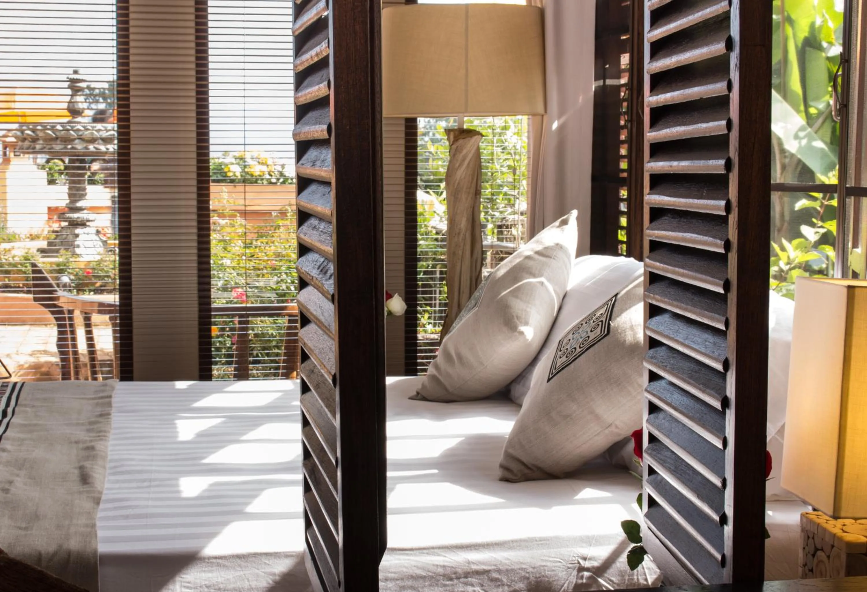 Bed in Phumorkdao Resort