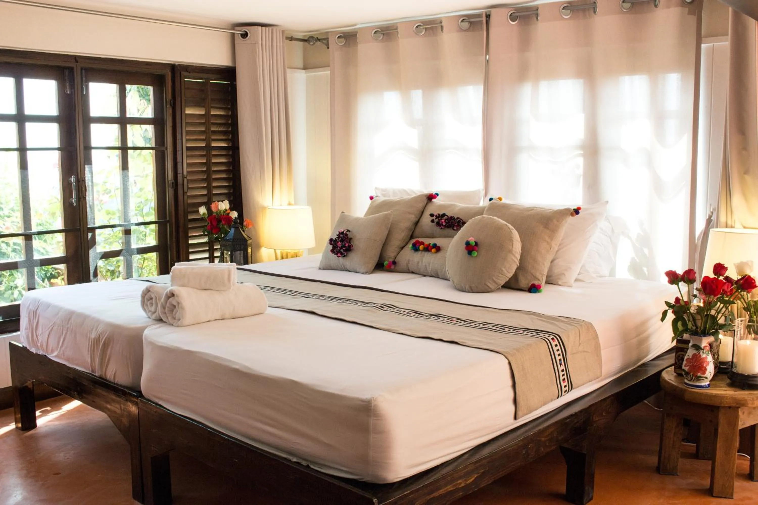 Bed in Phumorkdao Resort