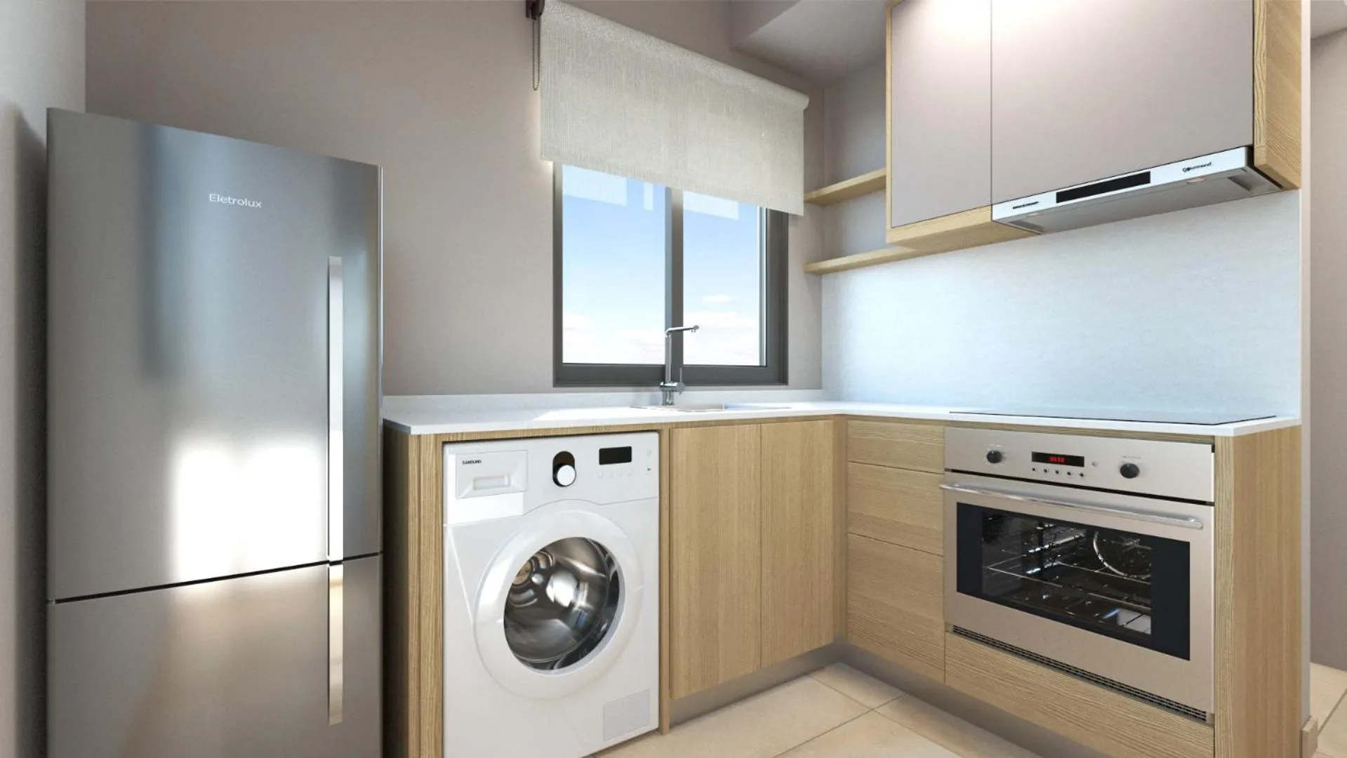 Kitchen or kitchenette in Elafonisi Resort by Kalomirakis Family