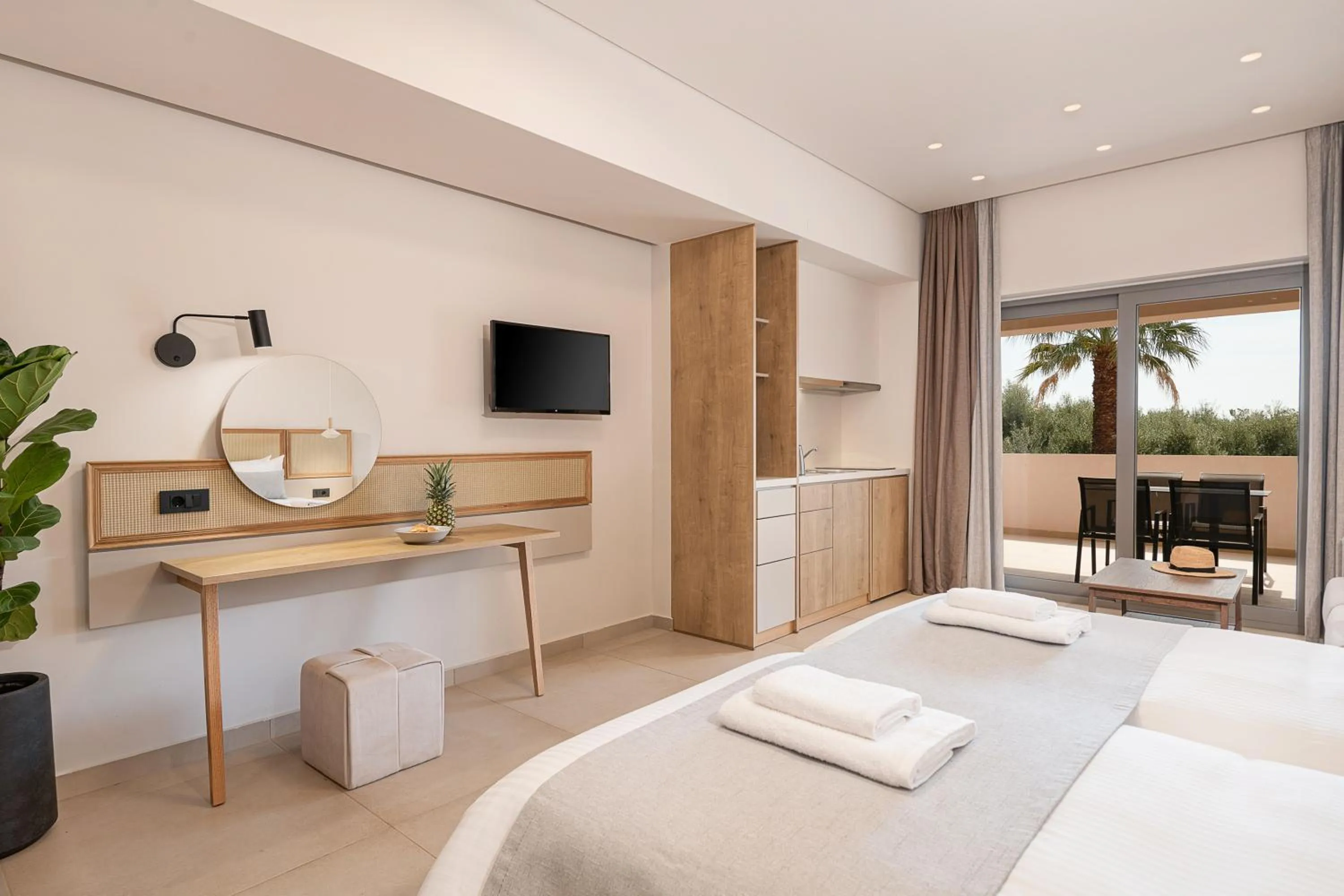 Bed in Elafonisi Resort by Kalomirakis Family