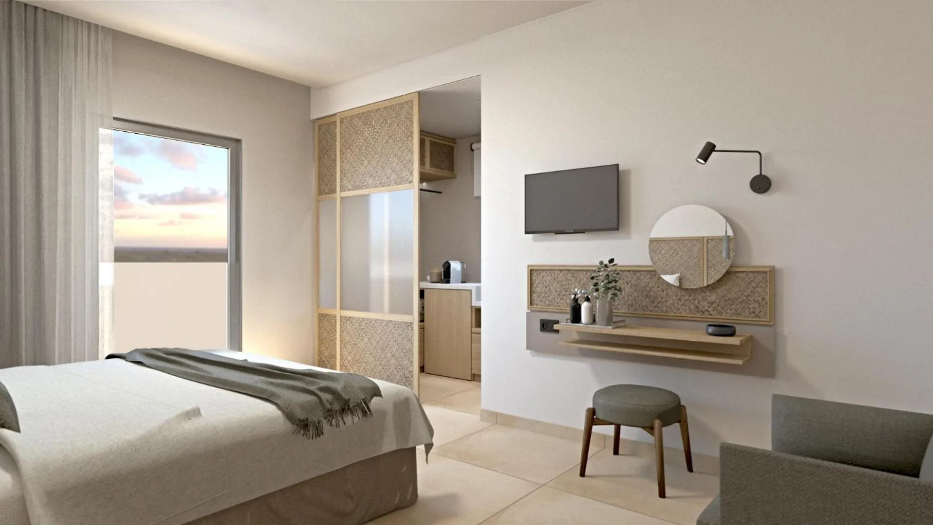 TV and multimedia, Bed in Elafonisi Resort by Kalomirakis Family