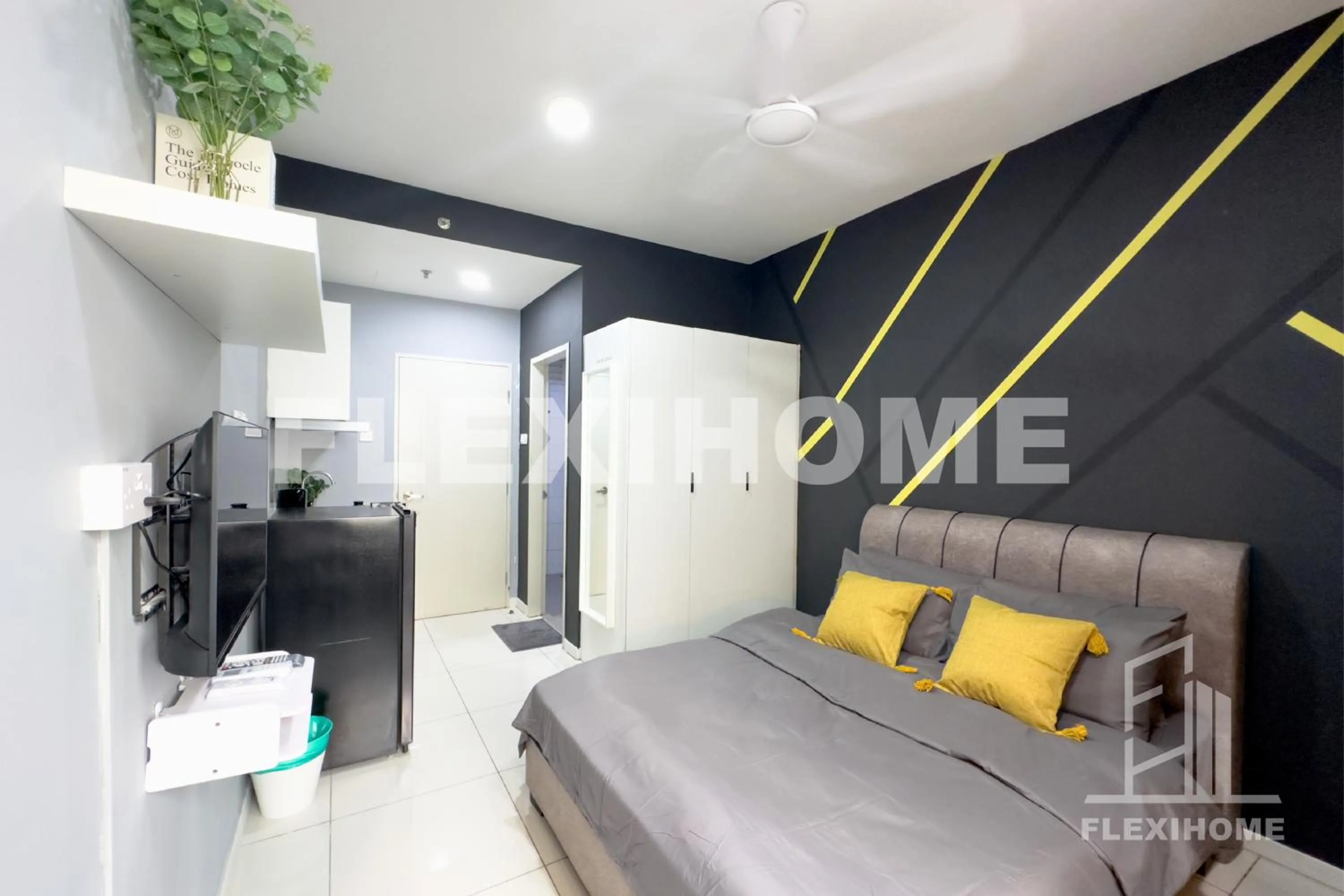 Bed in KLIA-KLIA 2, Comfy Studio, Horizon Suites Sepang-Dengkil by Flexihome-MY
