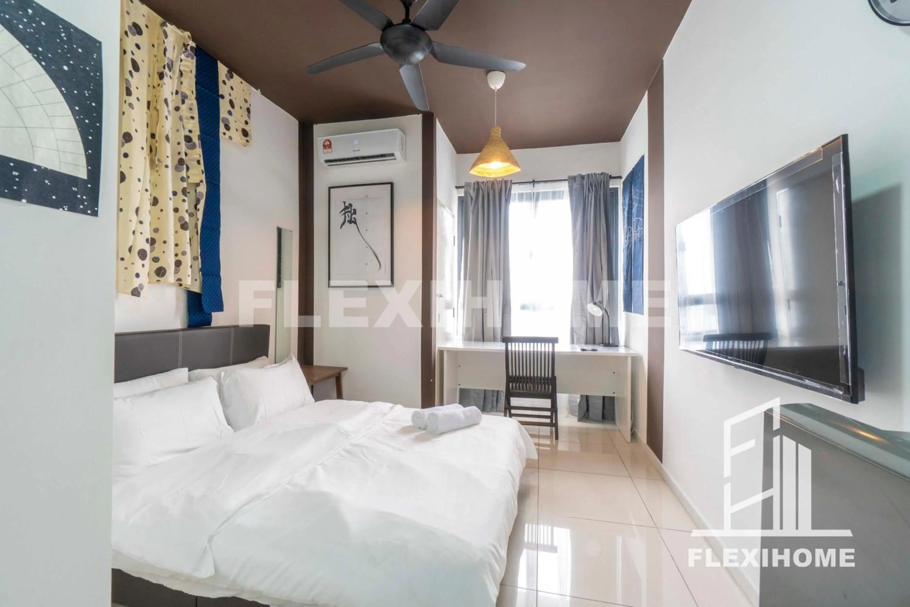 Bed in KLIA-KLIA 2, Comfy Studio, Horizon Suites Sepang-Dengkil by Flexihome-MY