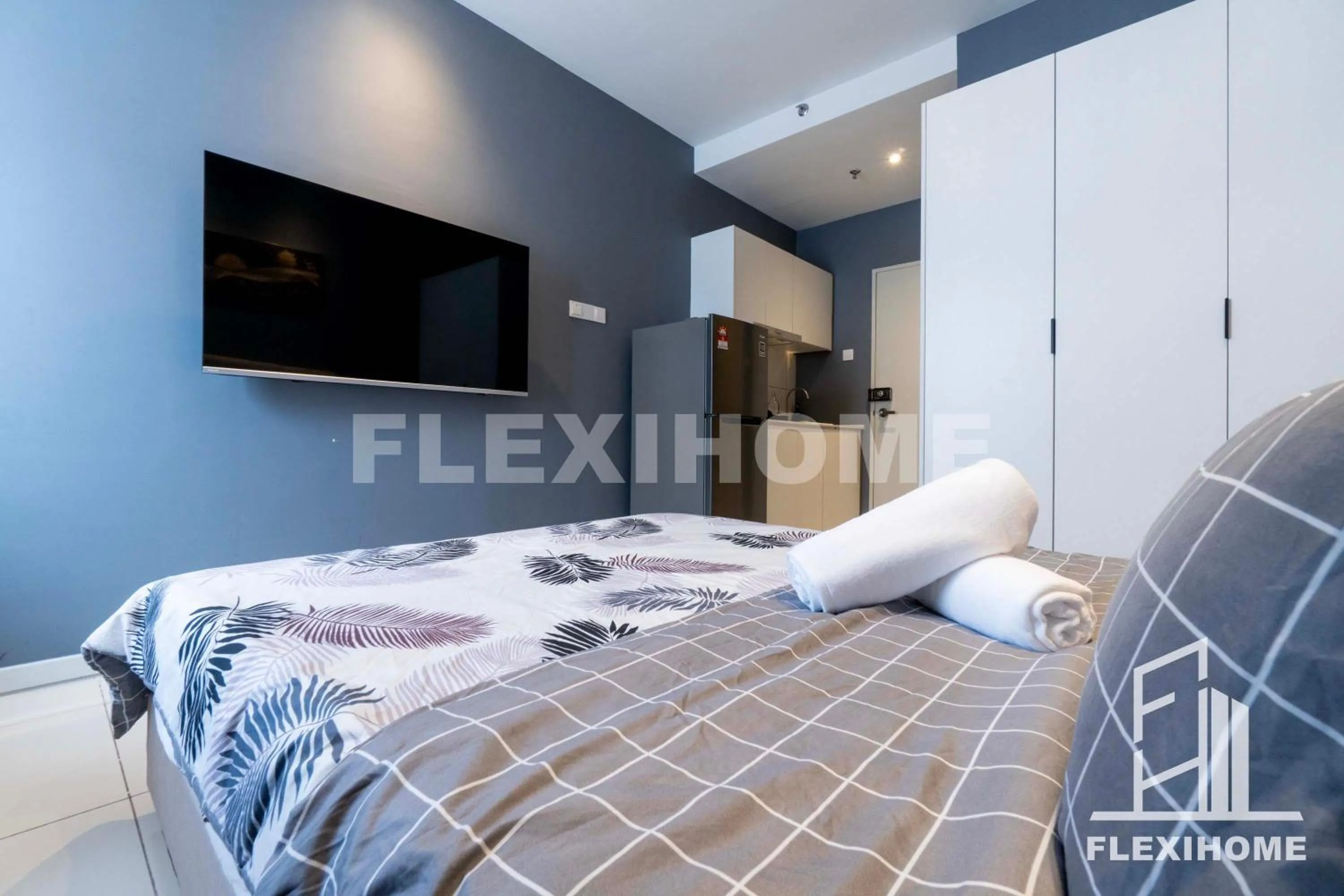 Bed in KLIA-KLIA 2, Comfy Studio, Horizon Suites Sepang-Dengkil by Flexihome-MY