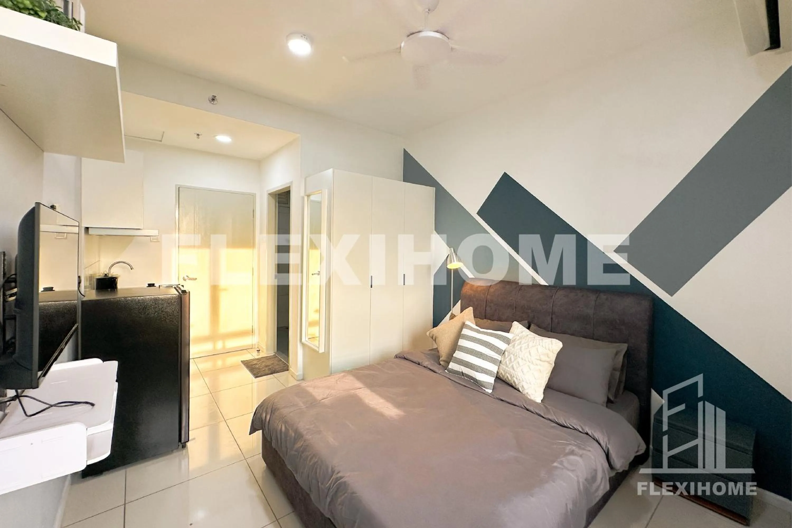 Bed in KLIA-KLIA 2, Comfy Studio, Horizon Suites Sepang-Dengkil by Flexihome-MY