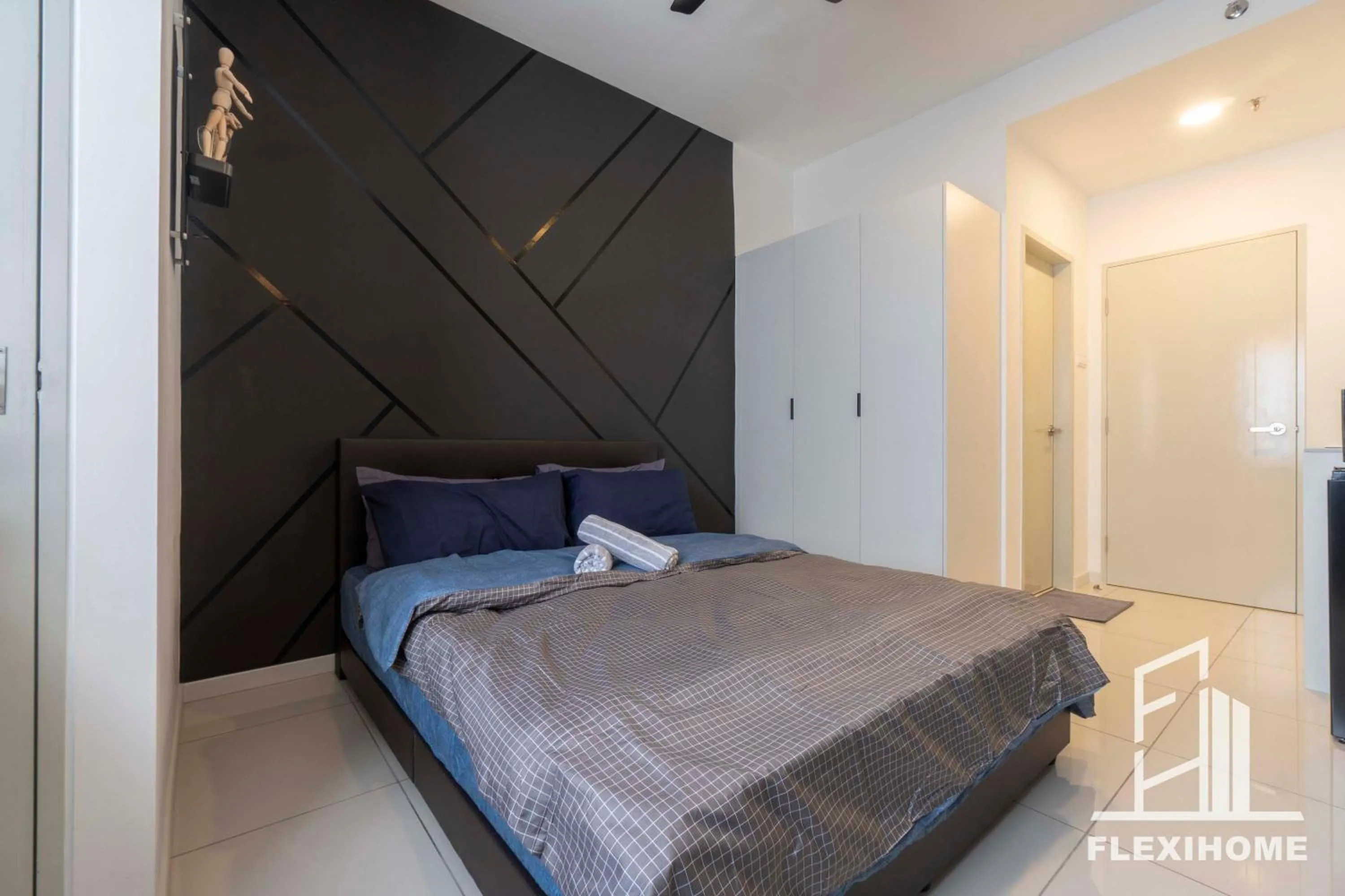 Bed in KLIA-KLIA 2, Comfy Studio, Horizon Suites Sepang-Dengkil by Flexihome-MY