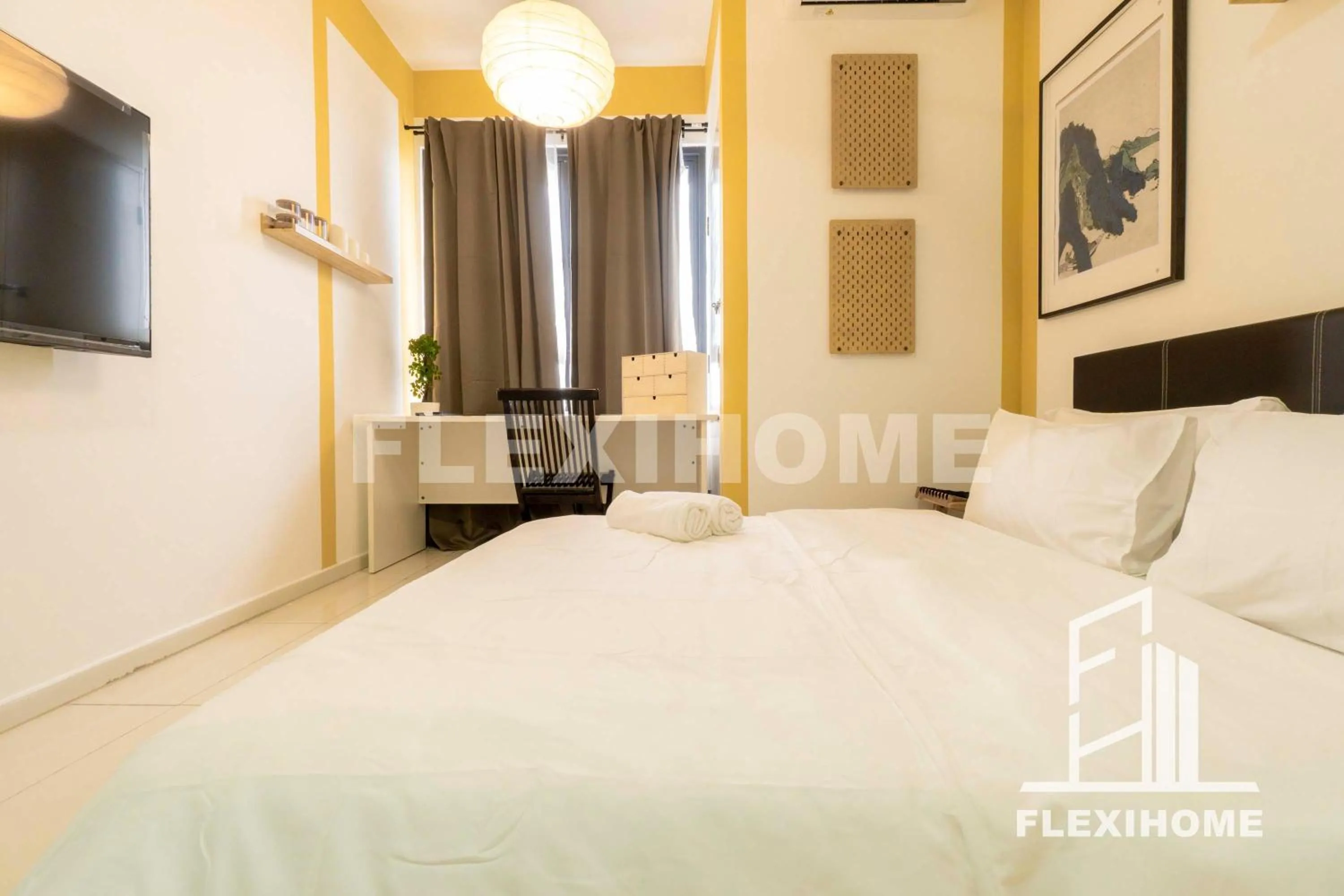 Bed in KLIA-KLIA 2, Comfy Studio, Horizon Suites Sepang-Dengkil by Flexihome-MY