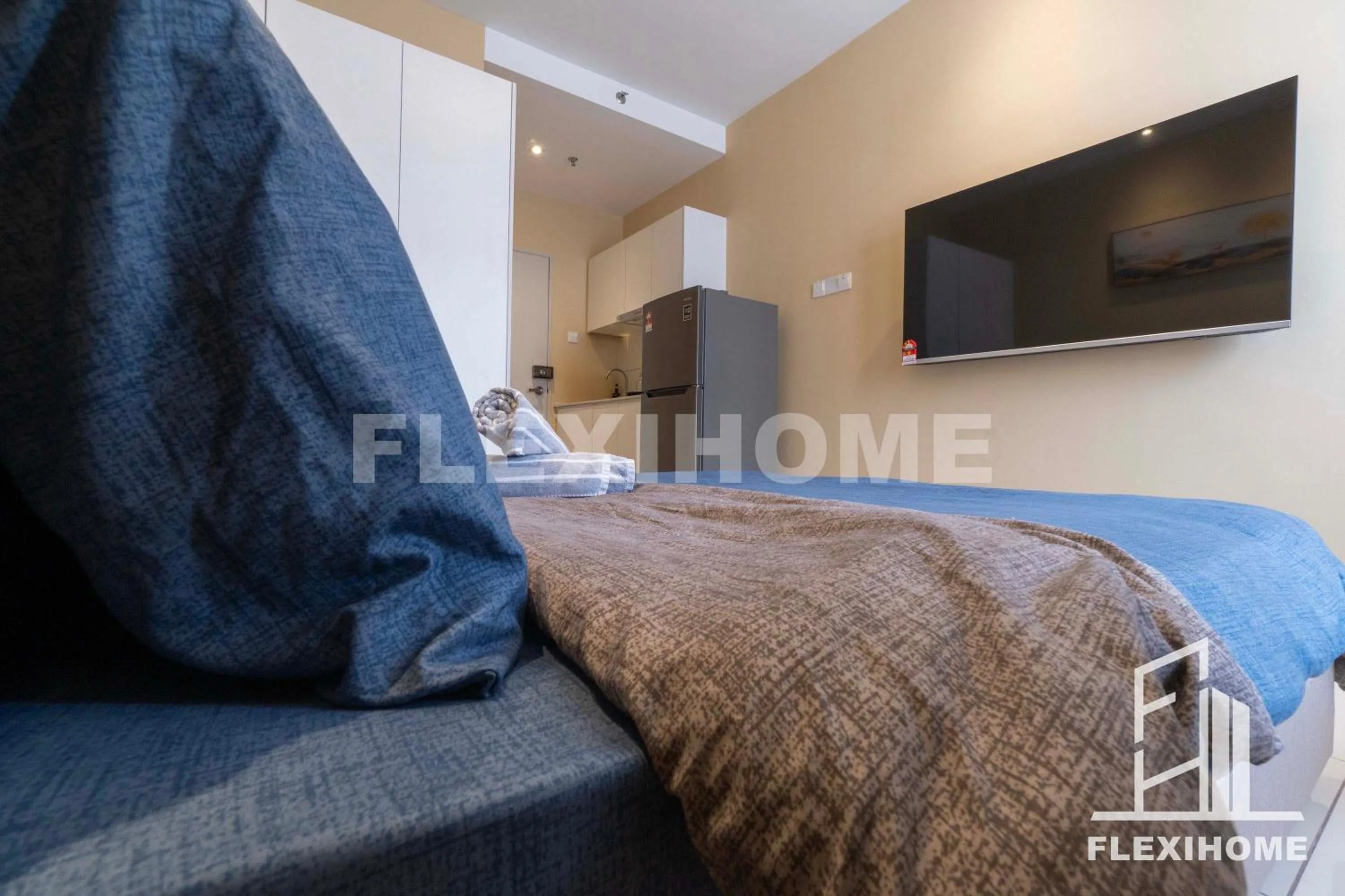 Bed in KLIA-KLIA 2, Comfy Studio, Horizon Suites Sepang-Dengkil by Flexihome-MY