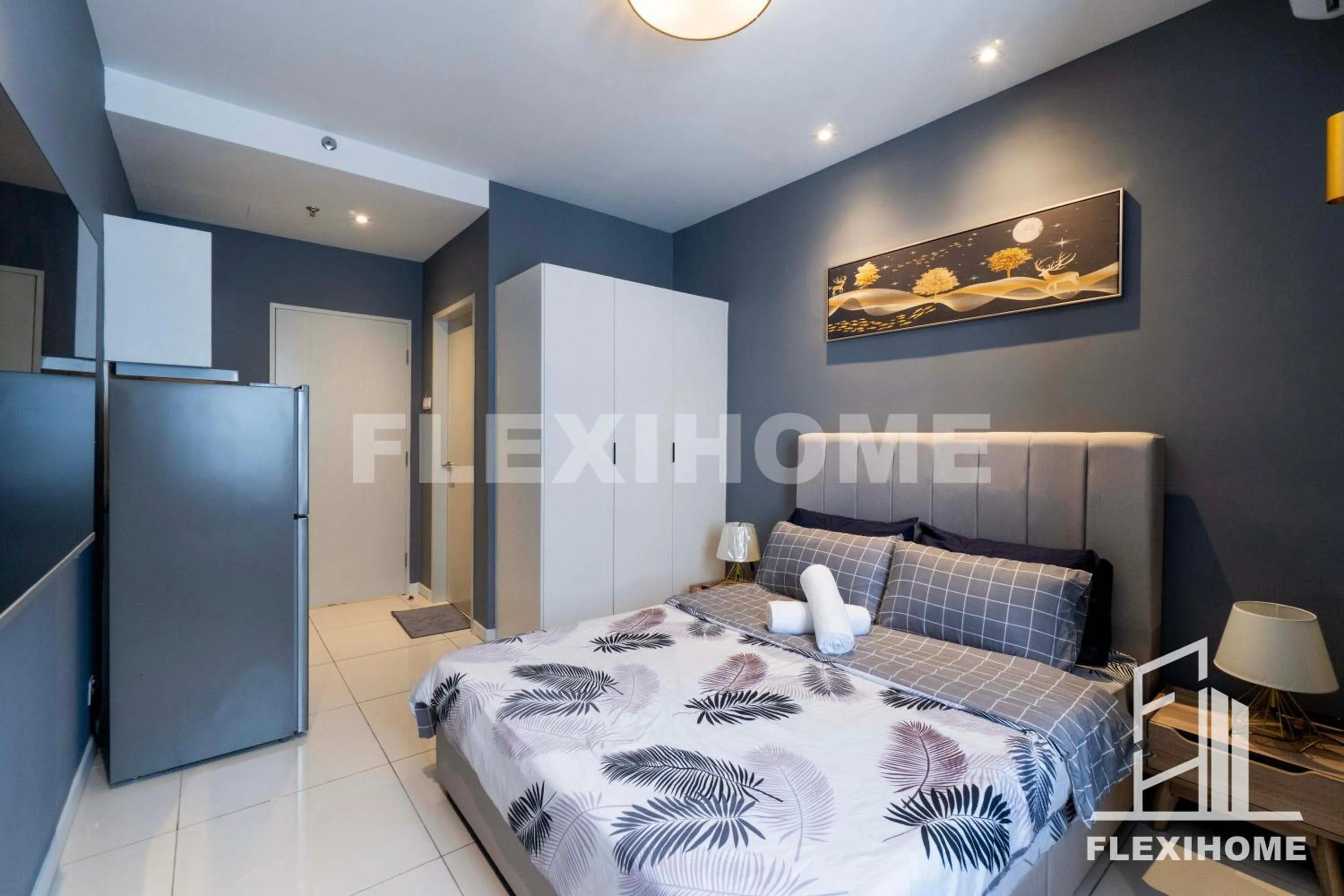 Bed in KLIA-KLIA 2, Comfy Studio, Horizon Suites Sepang-Dengkil by Flexihome-MY