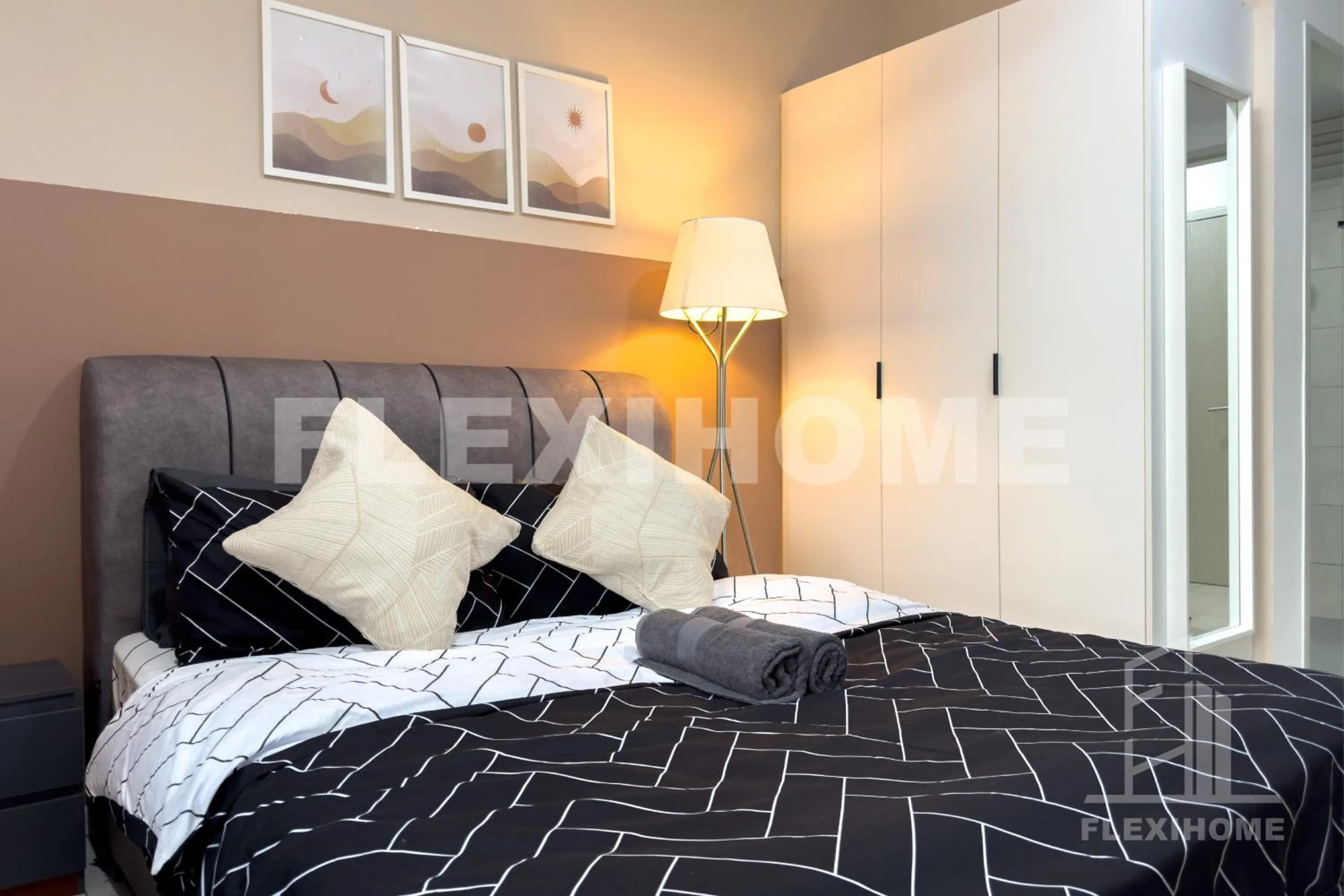 Bed in KLIA-KLIA 2, Comfy Studio, Horizon Suites Sepang-Dengkil by Flexihome-MY