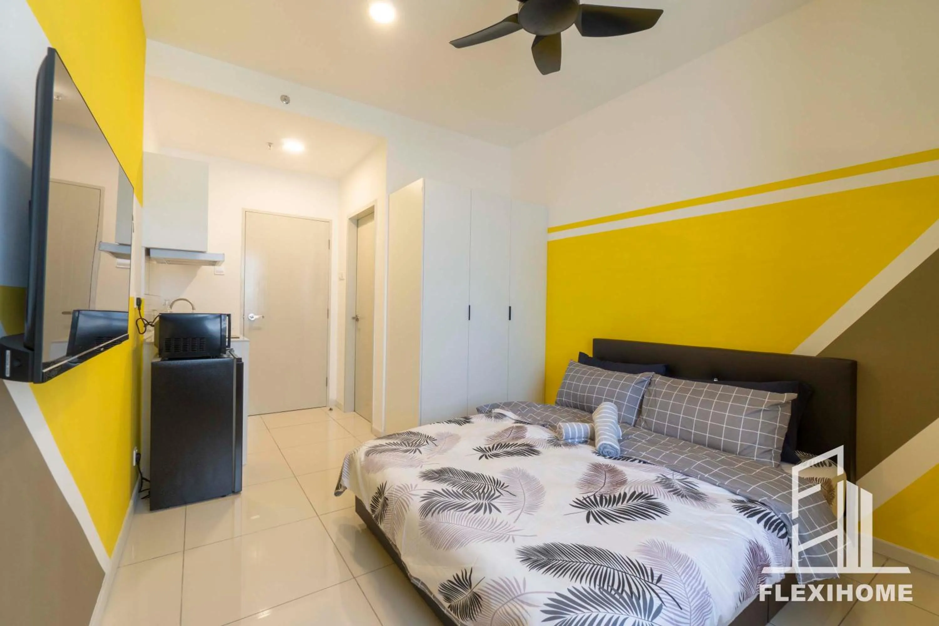 Bed in KLIA-KLIA 2, Comfy Studio, Horizon Suites Sepang-Dengkil by Flexihome-MY