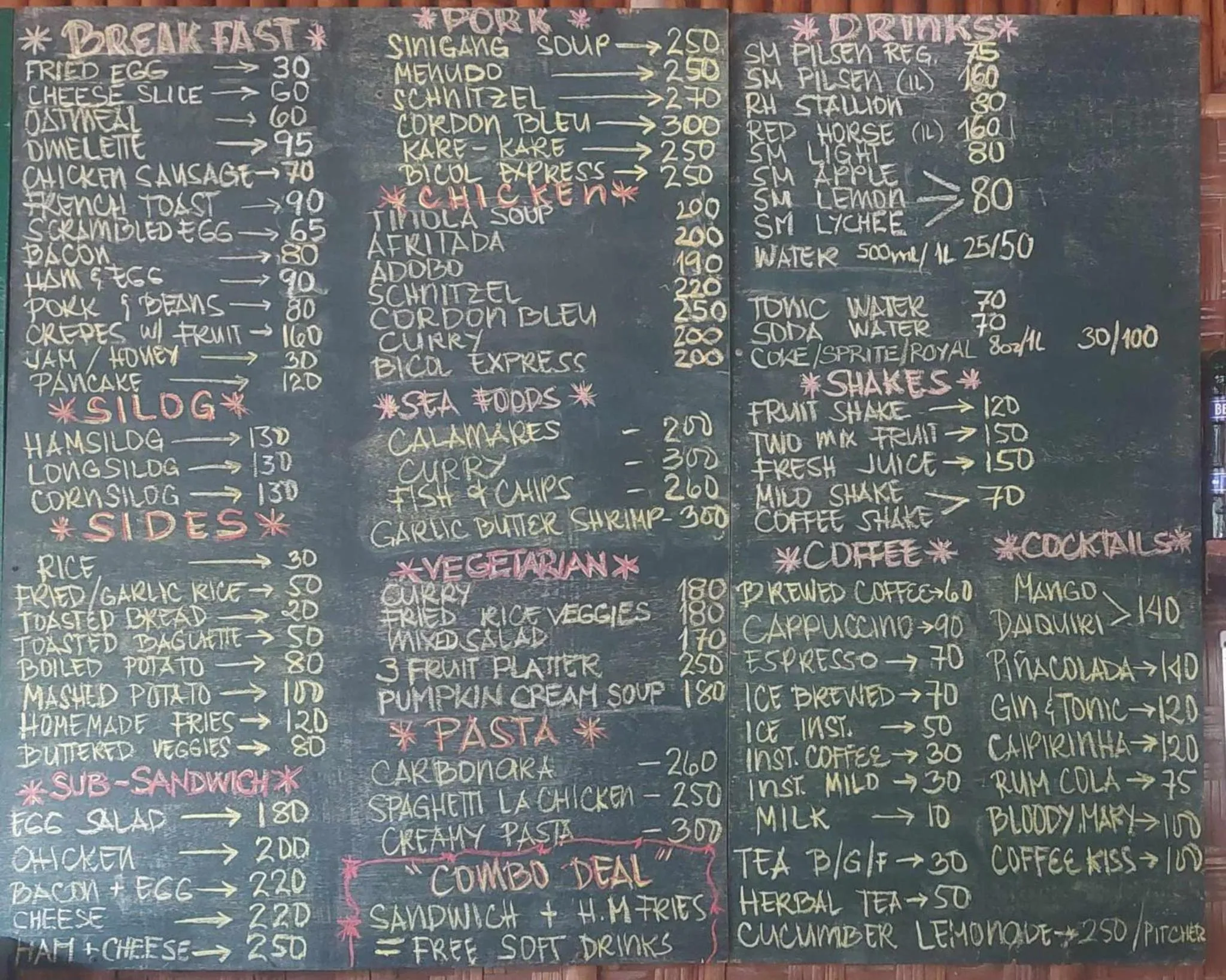 Breakfast in Tori's Backpacker's Paradise