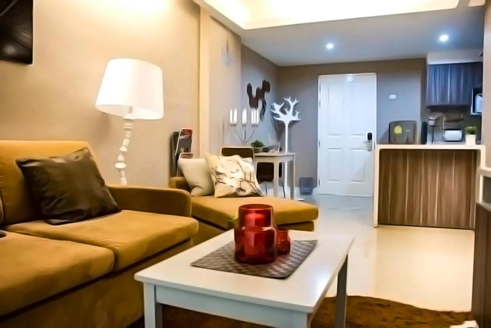Living room in Jpark Residences at Thammasat Rangsit