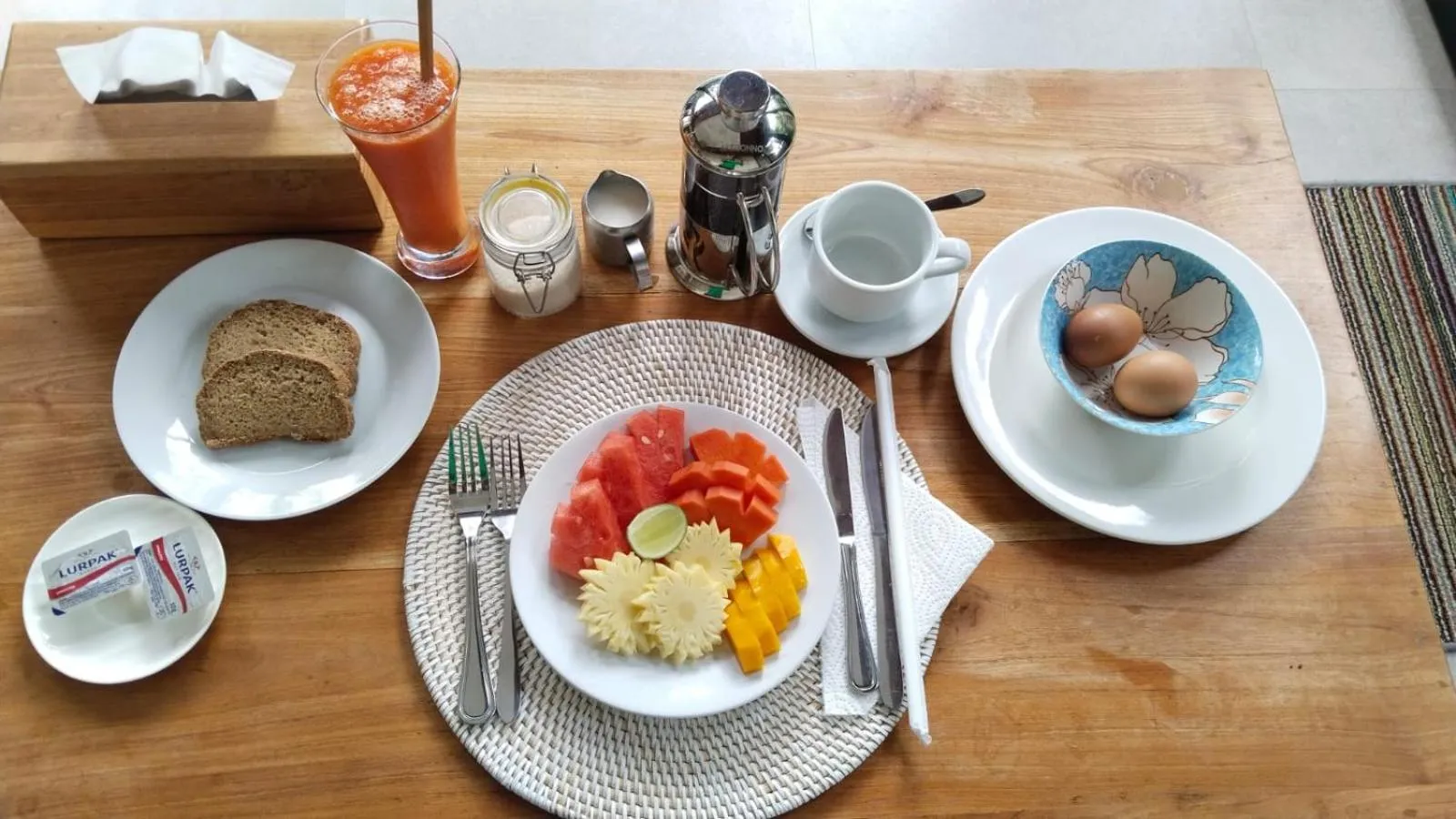 Breakfast in Sawitri Anandhita Luxury Villas