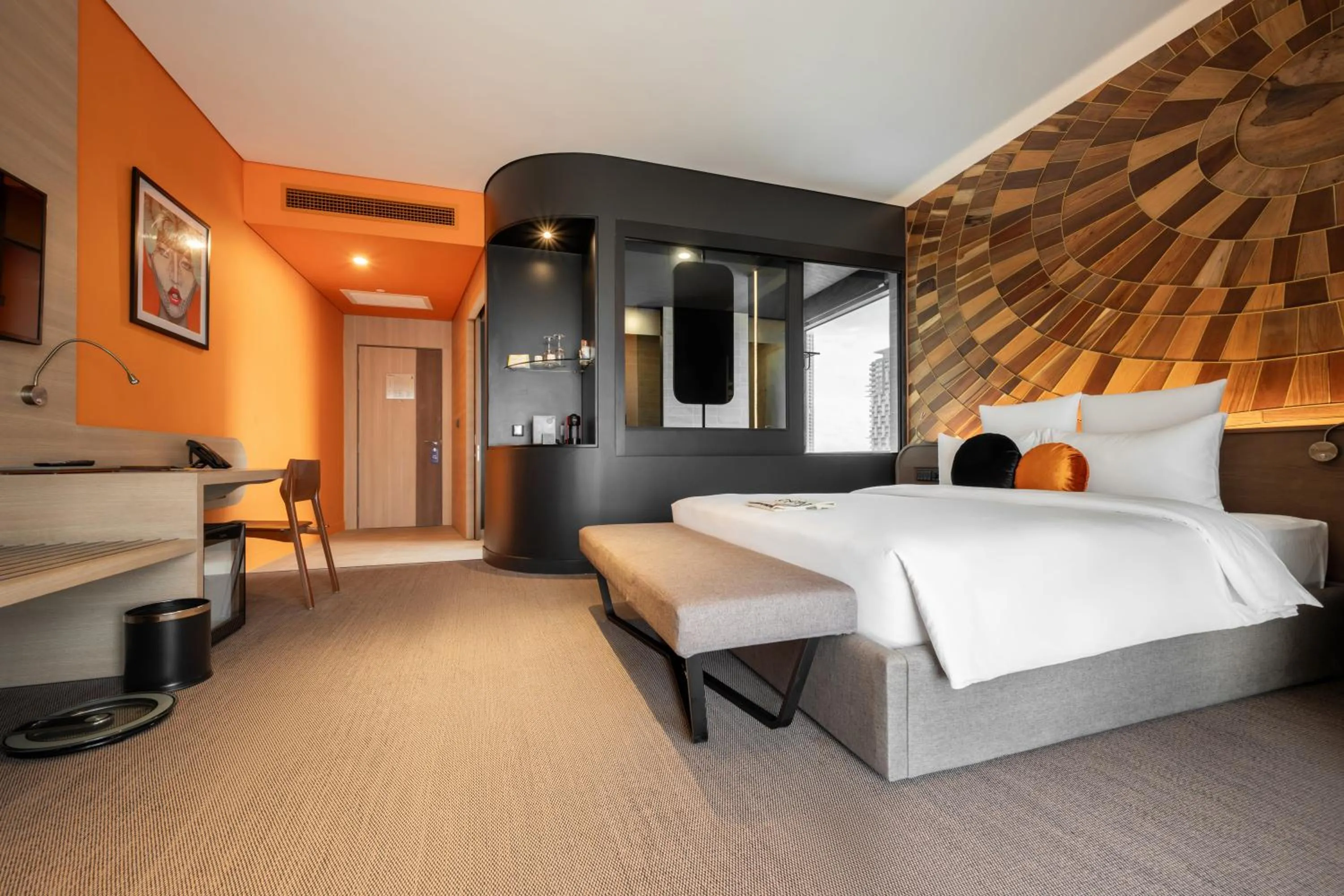 Bedroom, Bed in SUN & MOON, Riverside Hotel