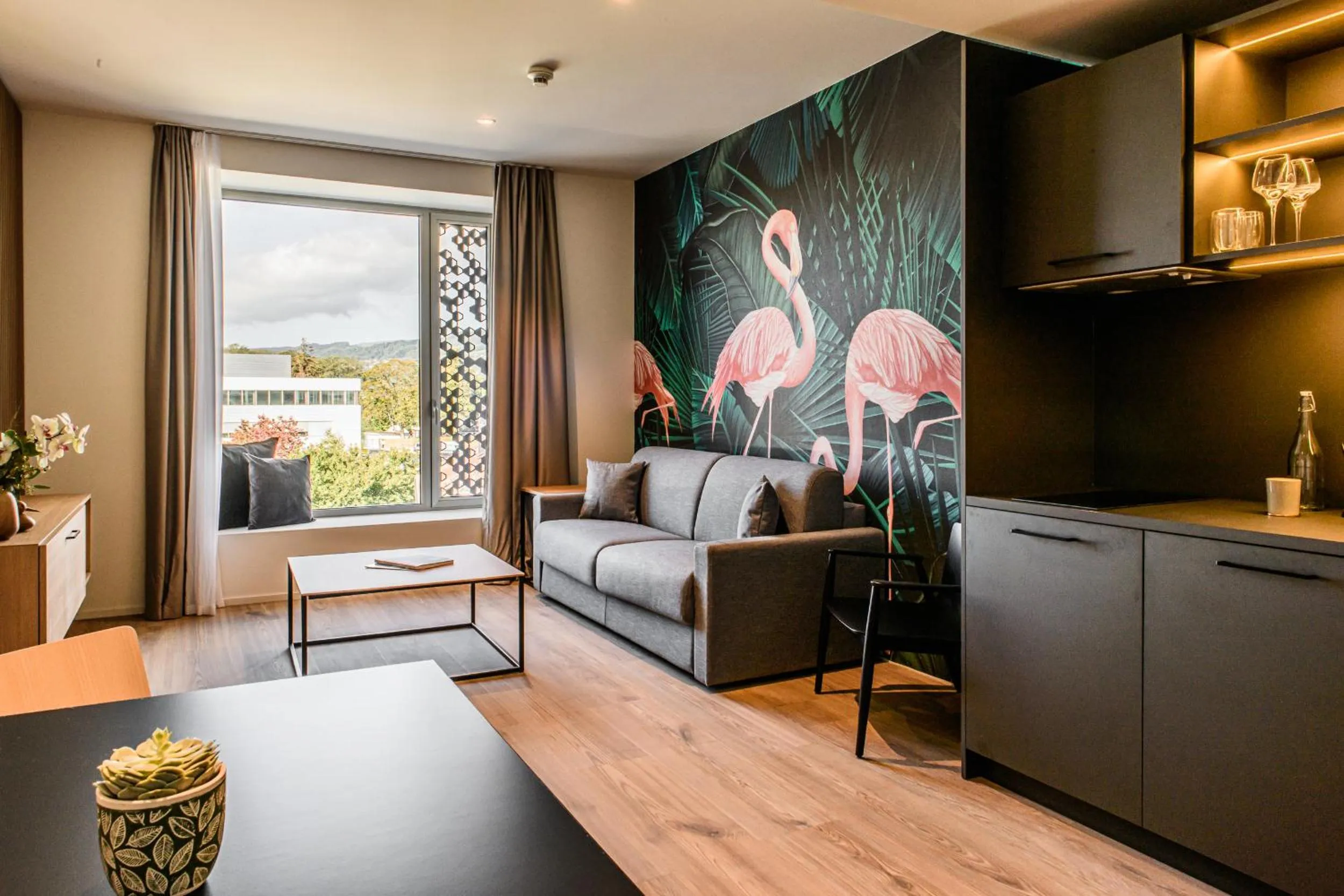 Kitchen or kitchenette in Afterwork Hotel