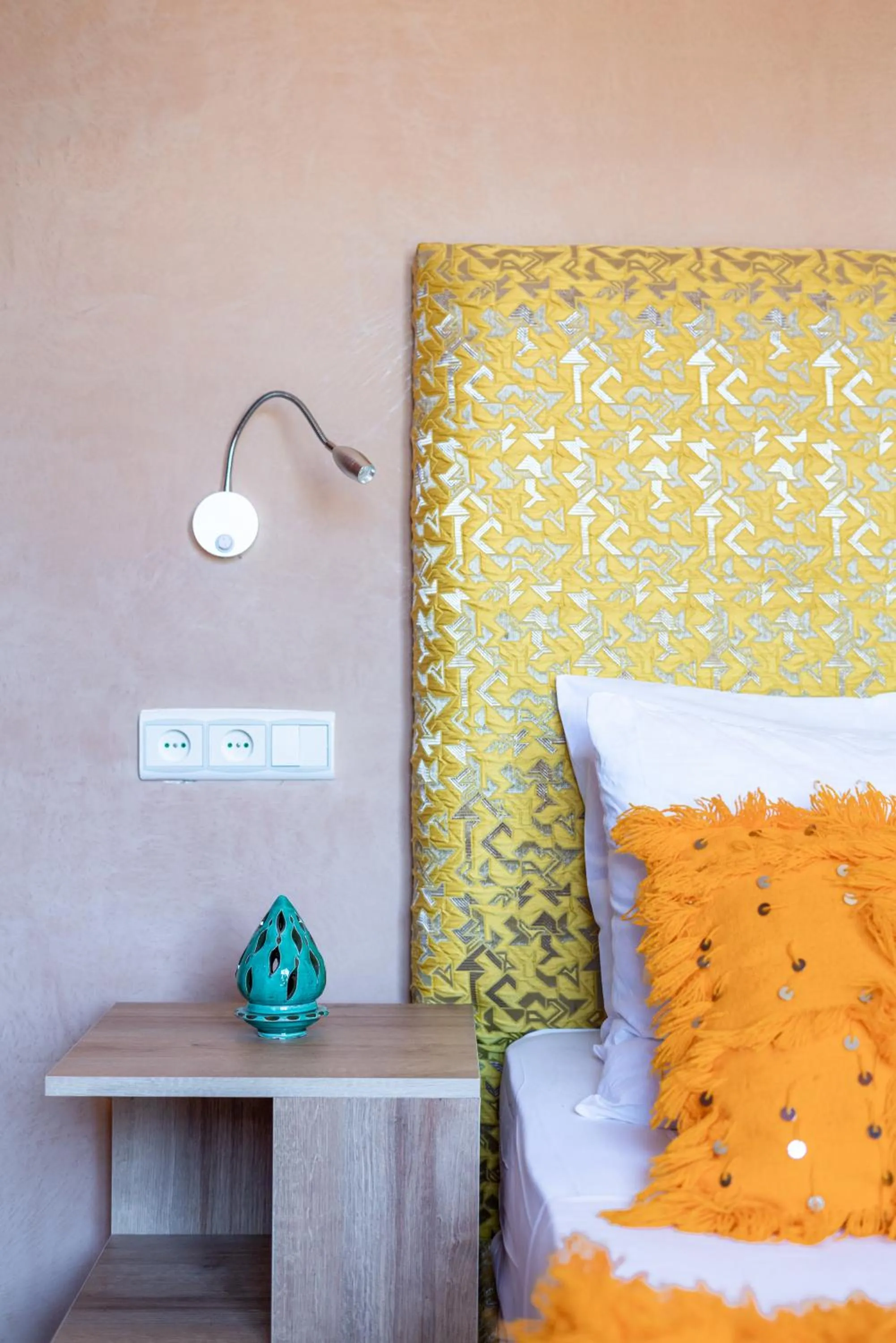 Decorative detail, Bed in Riad Les Nuits De Fès