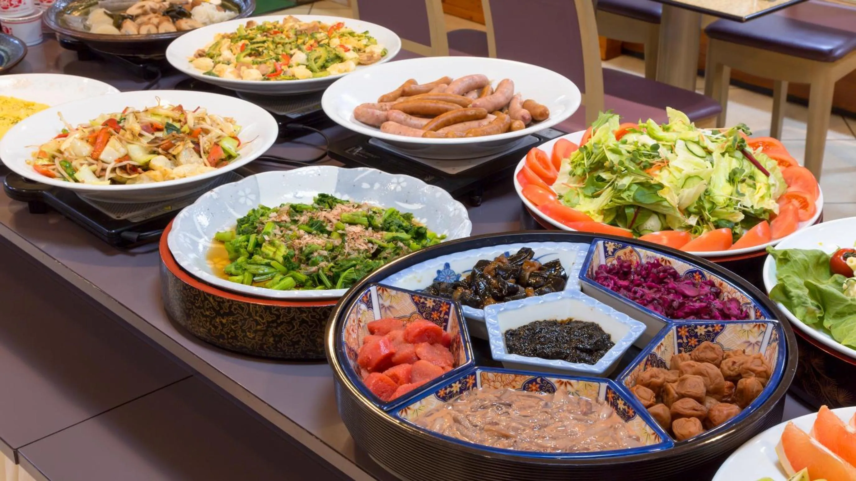 Buffet breakfast in Hotel Sato