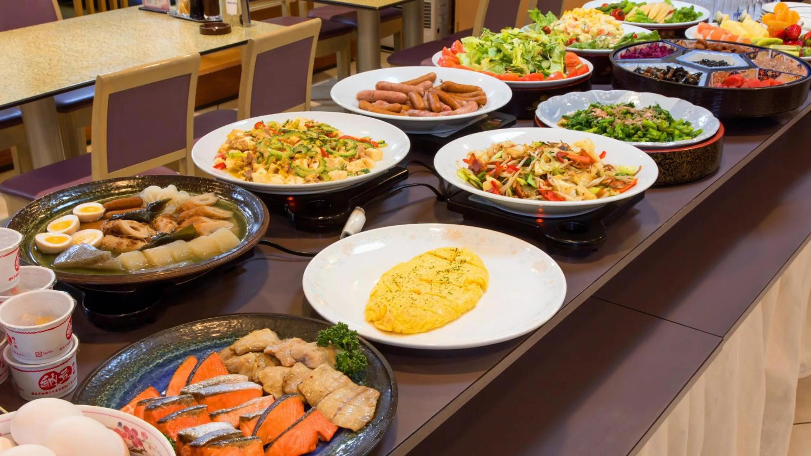 Buffet breakfast in Hotel Sato