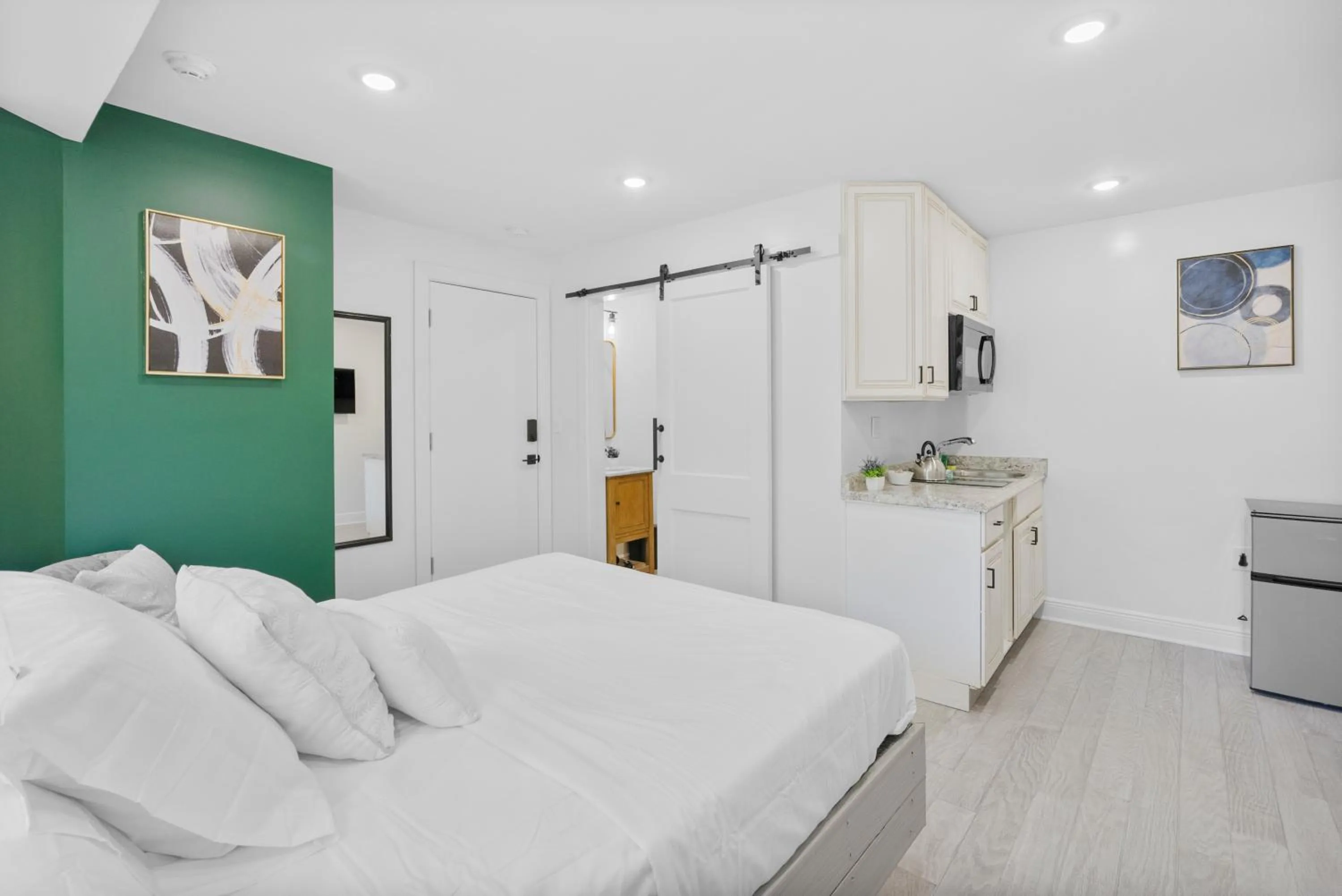 Bedroom, Bed in Upscale Luxury Suites Minutes From Center City