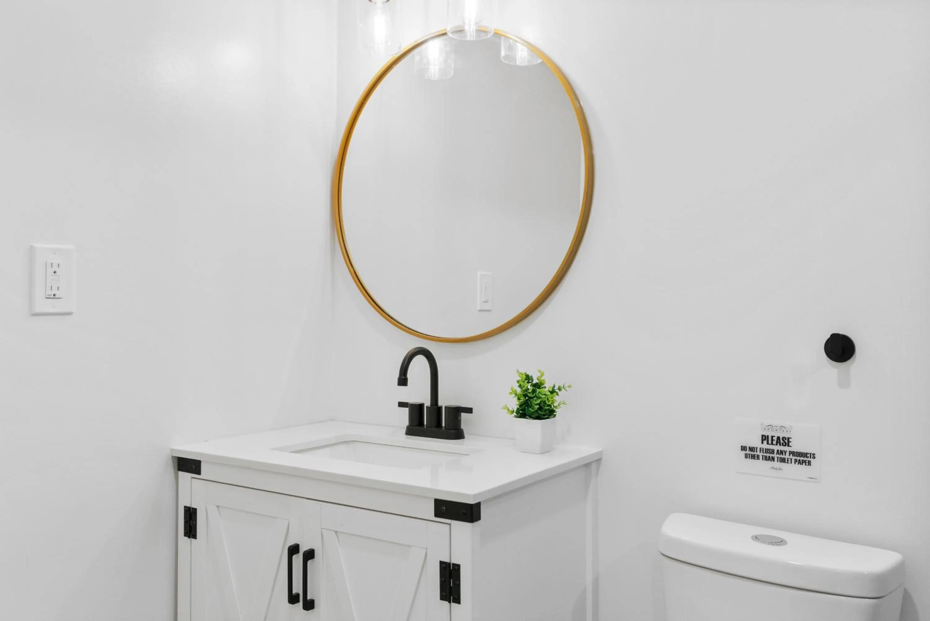 Bathroom in Upscale Luxury Suites Minutes From Center City