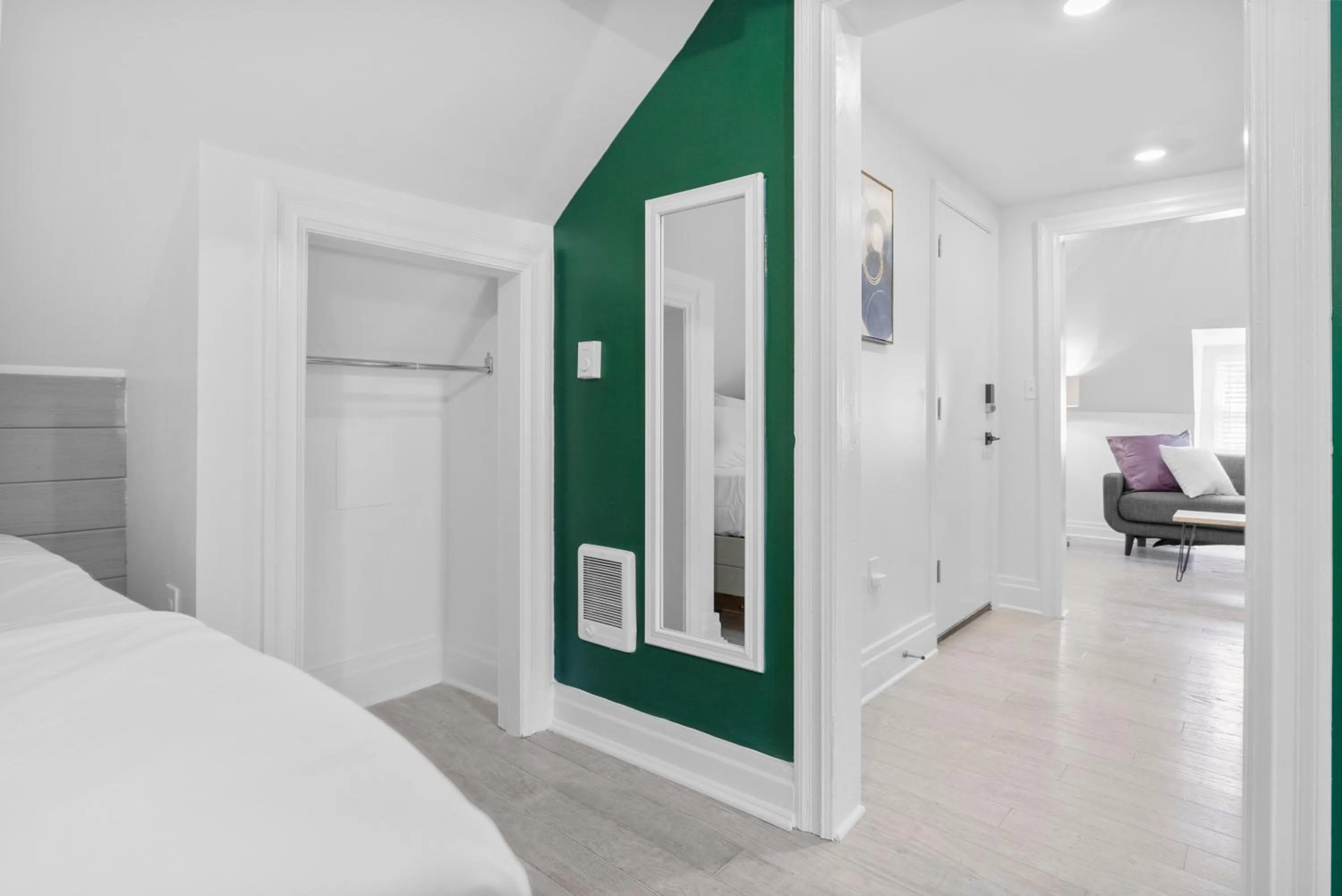 Bedroom, Bed in Upscale Luxury Suites Minutes From Center City