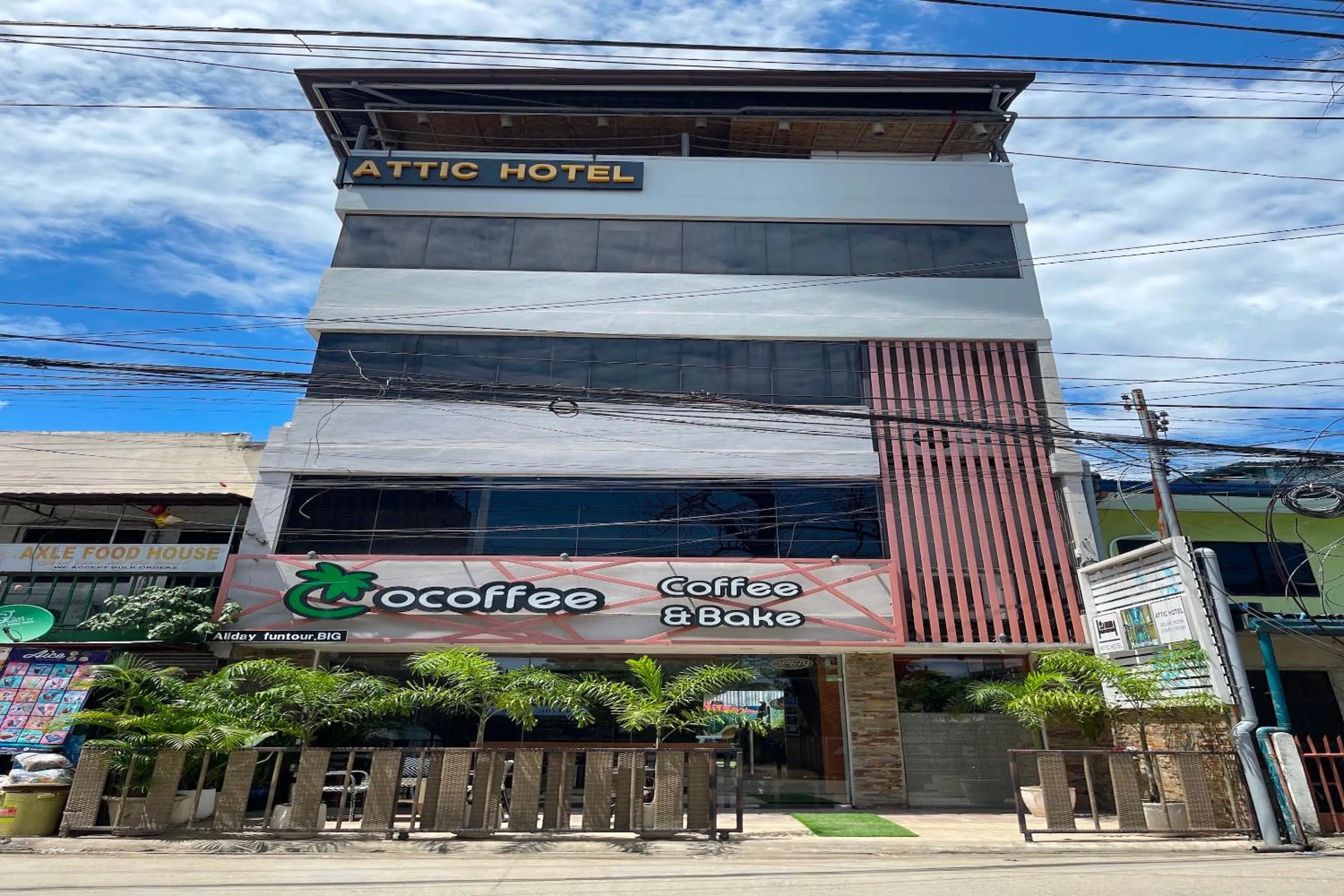 Property building in Attic Capsule Hotel