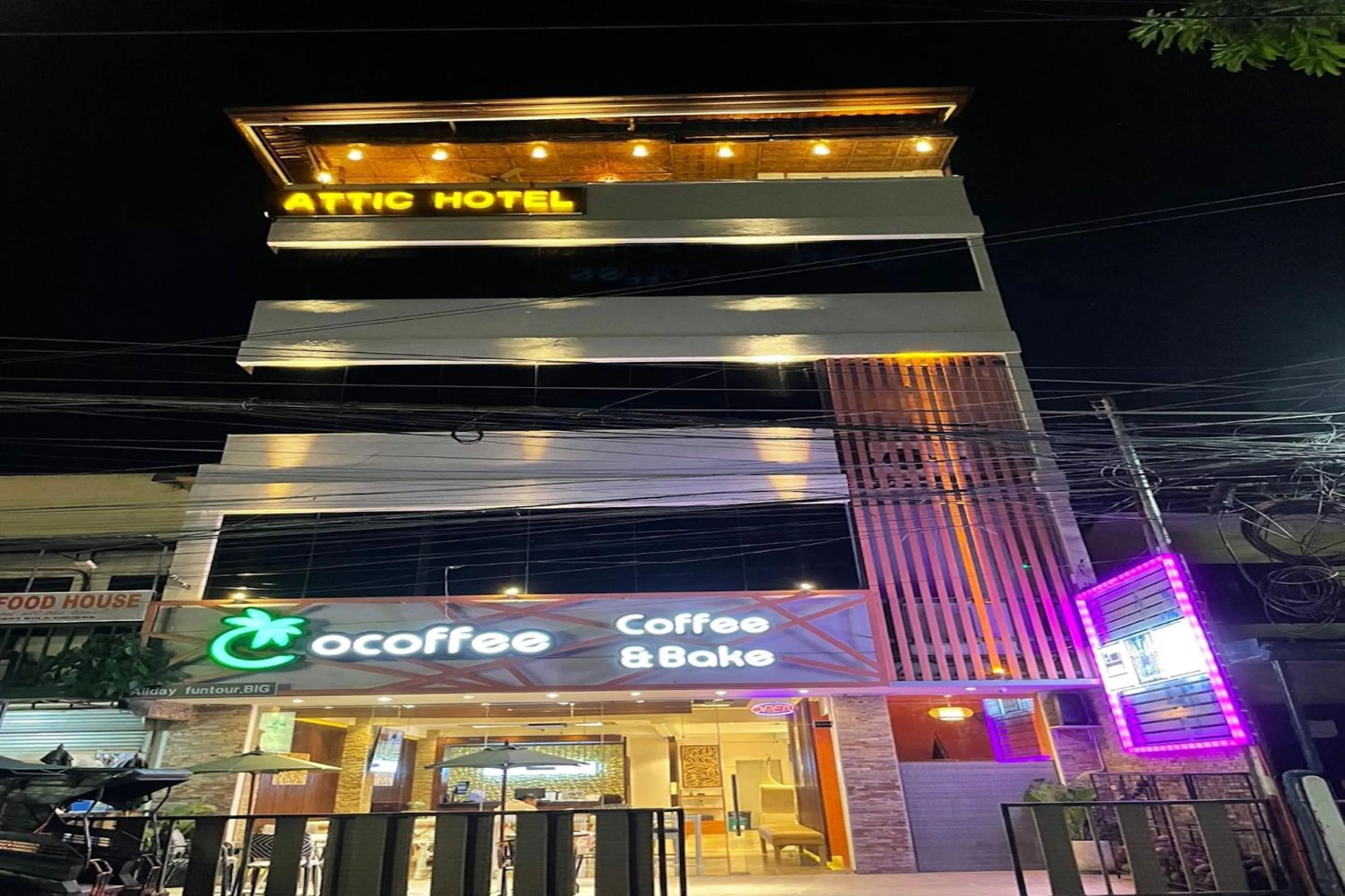 Property building in Attic Capsule Hotel