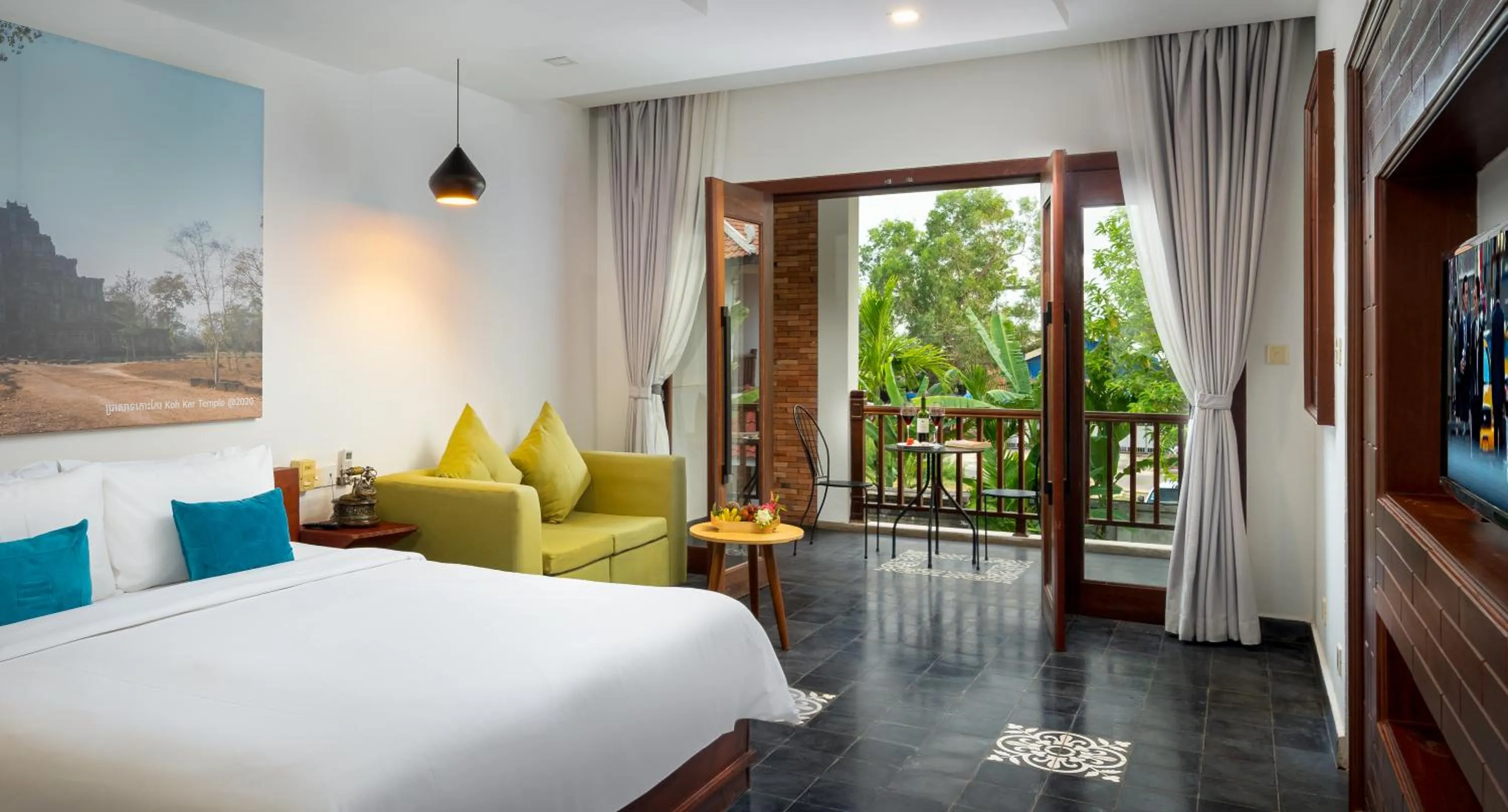 Bed in Bopha Watbo Residence